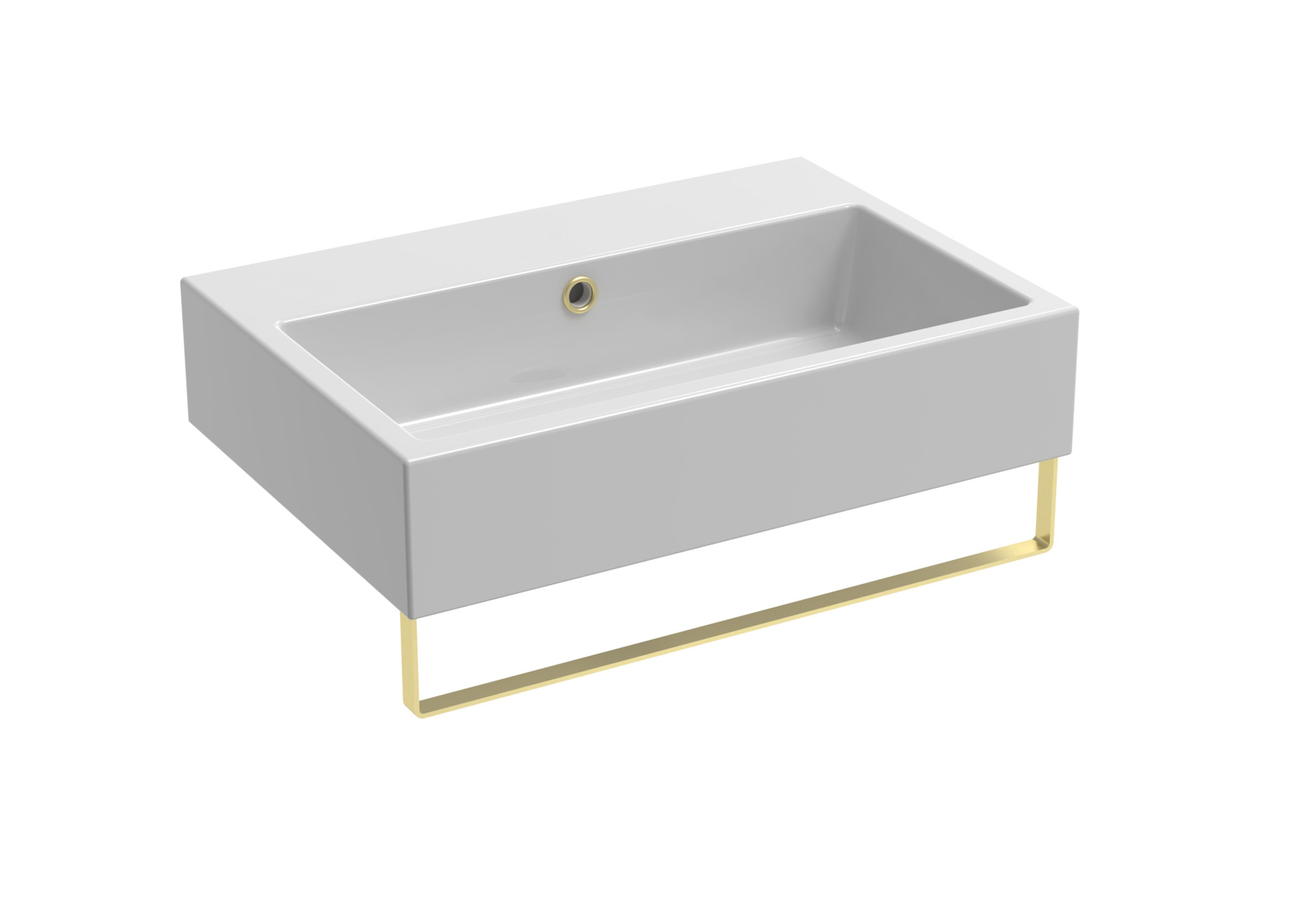 Saneux Matteo 60x42cm Washbasin 0th - Gloss White 39002.0TH