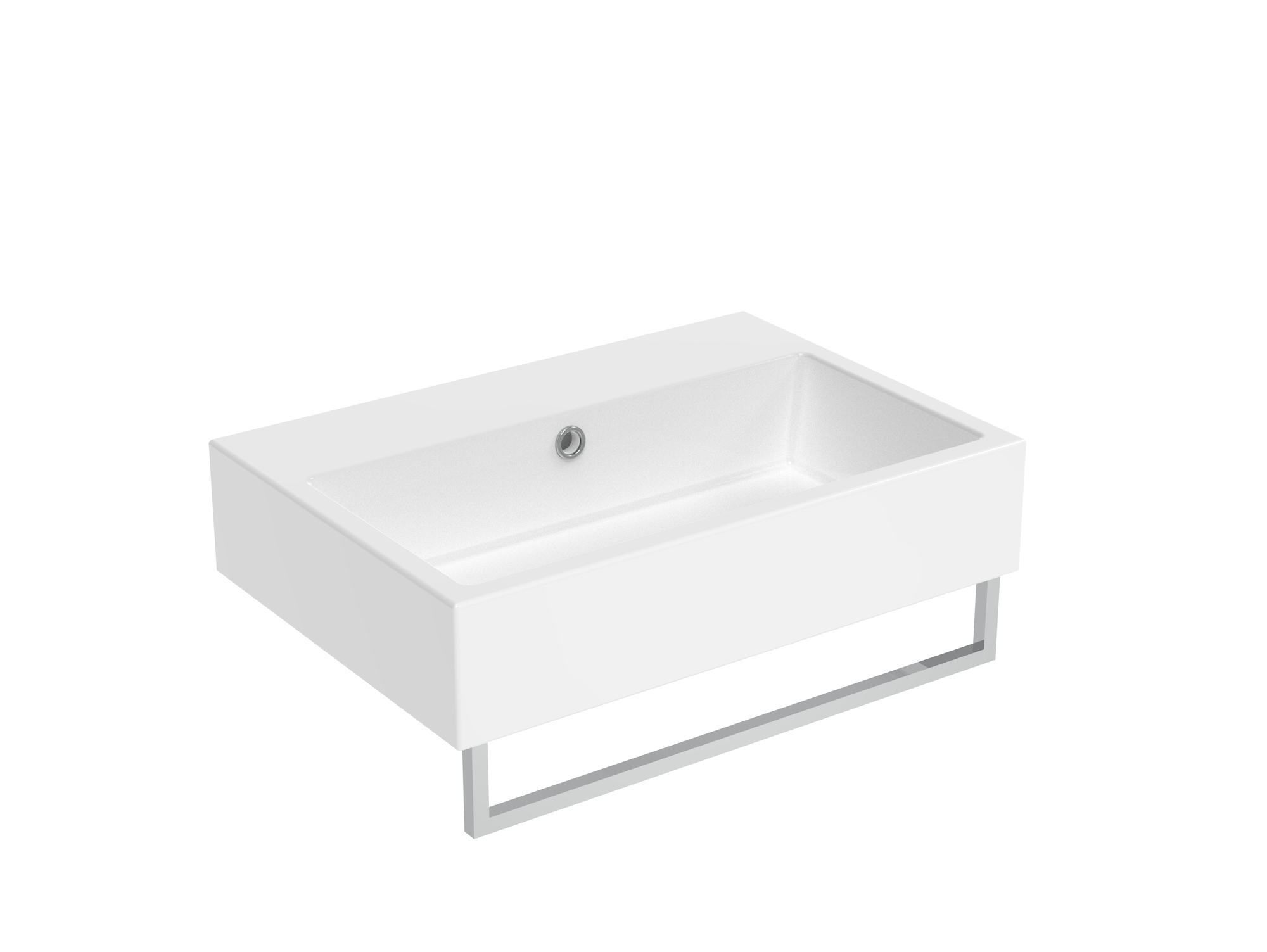 MATTEO 60x42cm washbasin 0TH - Gloss White