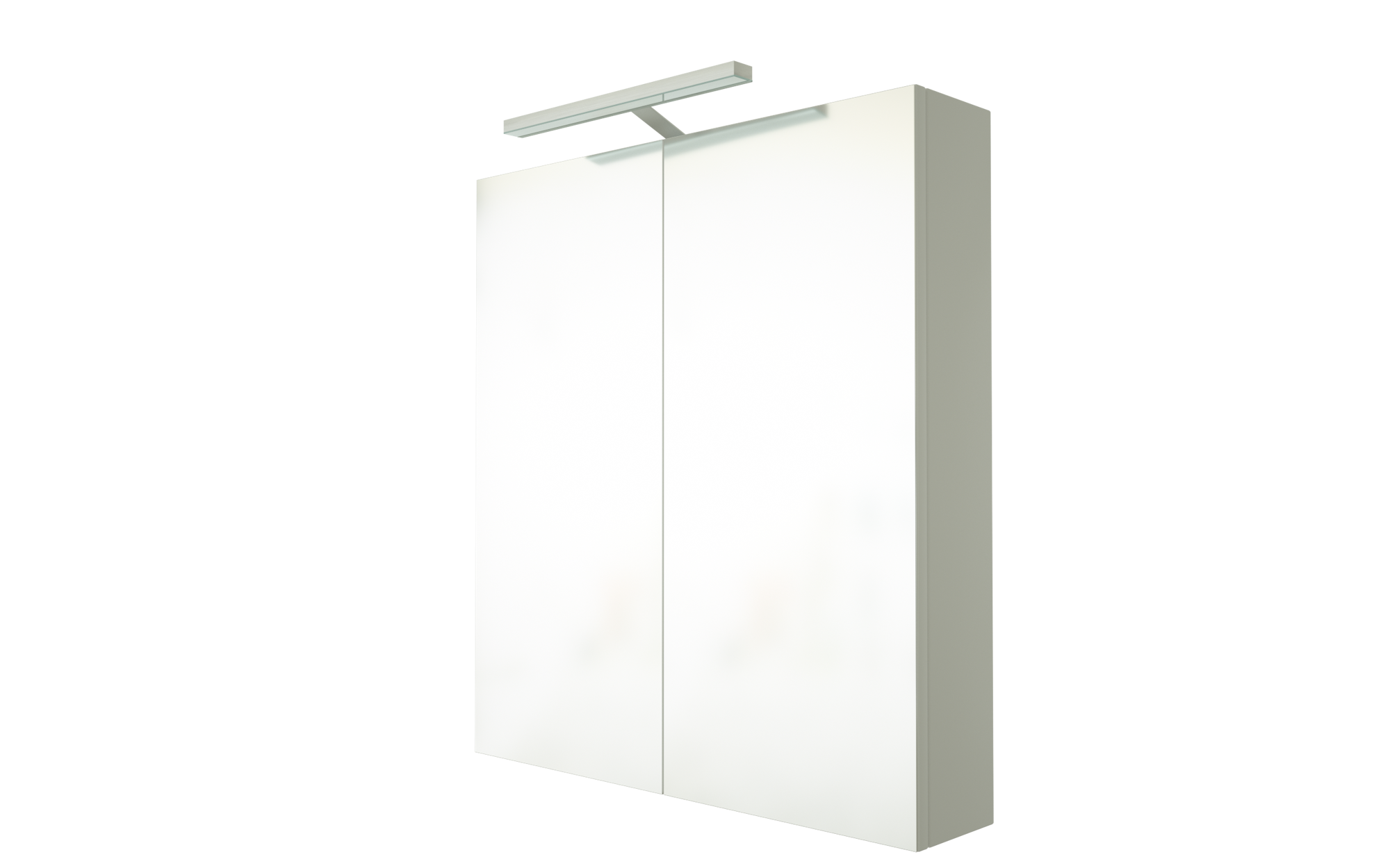 AUSTEN 2-door mirror cabinet 600mm with light WHITE