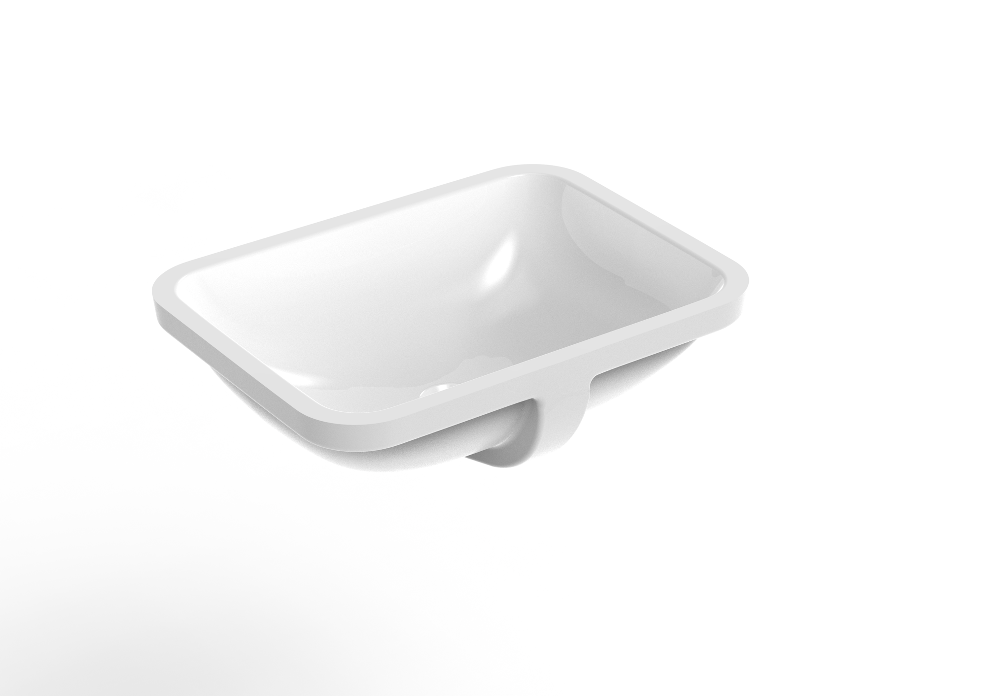 REGENCY 55x40cm undermount washbasin - Gloss White