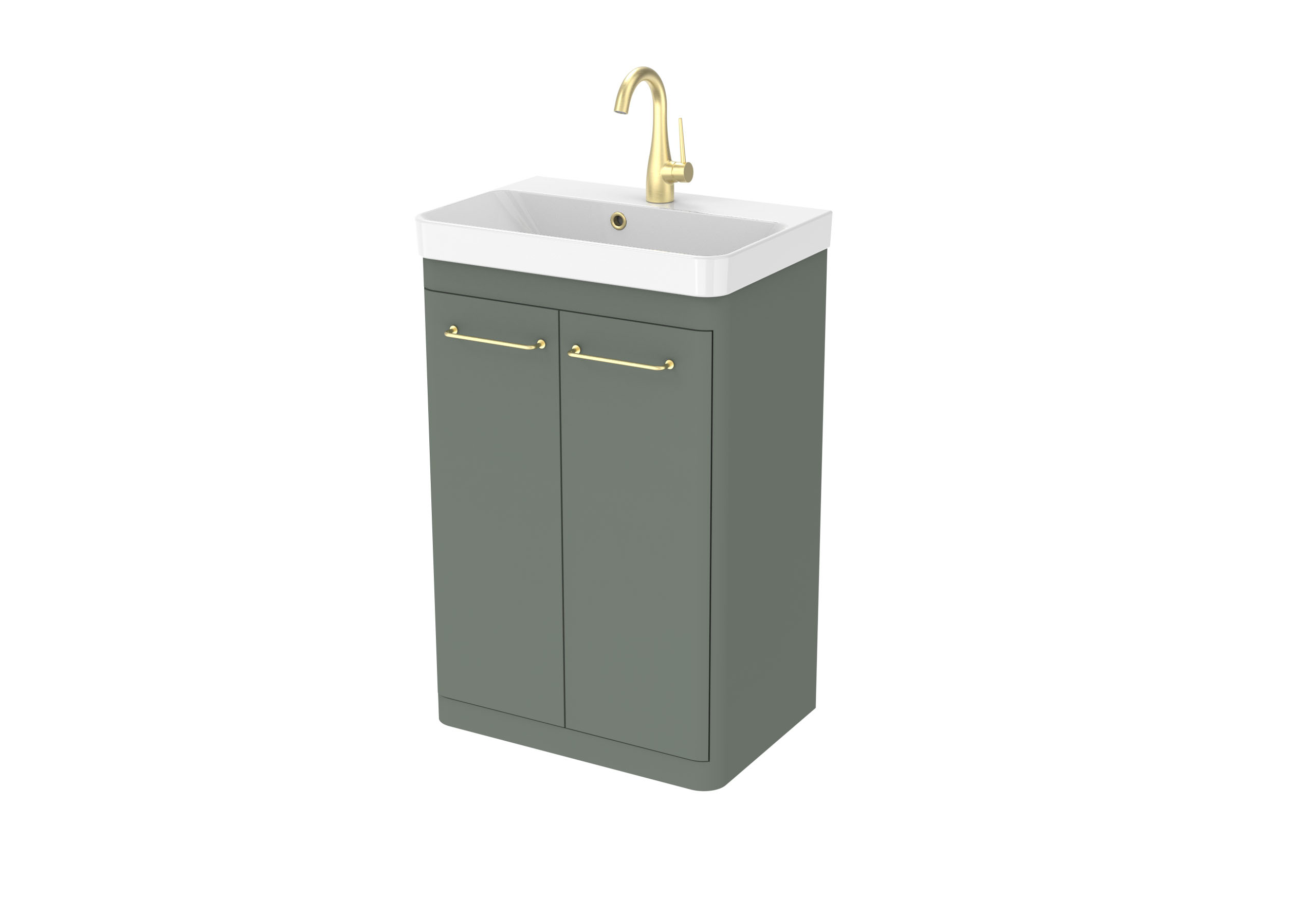 HYDE 55cm 2 door floor standing unit - Matte Sage