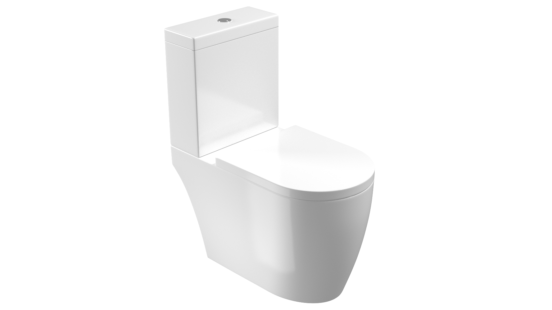 UNI close coupled open back WC pan - rimless