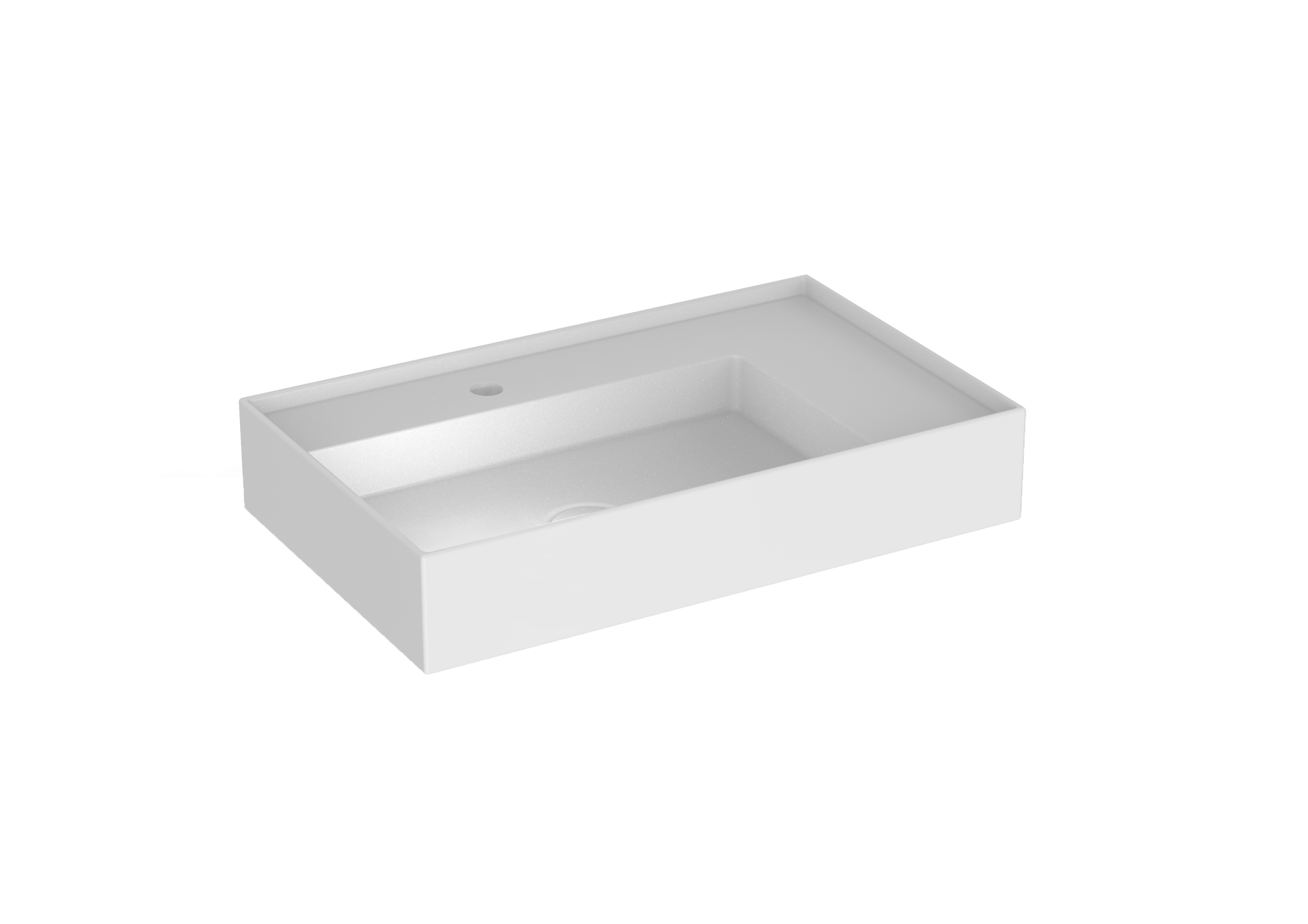 ICON 65x40cm countertop washbasin 1TH - Matte White