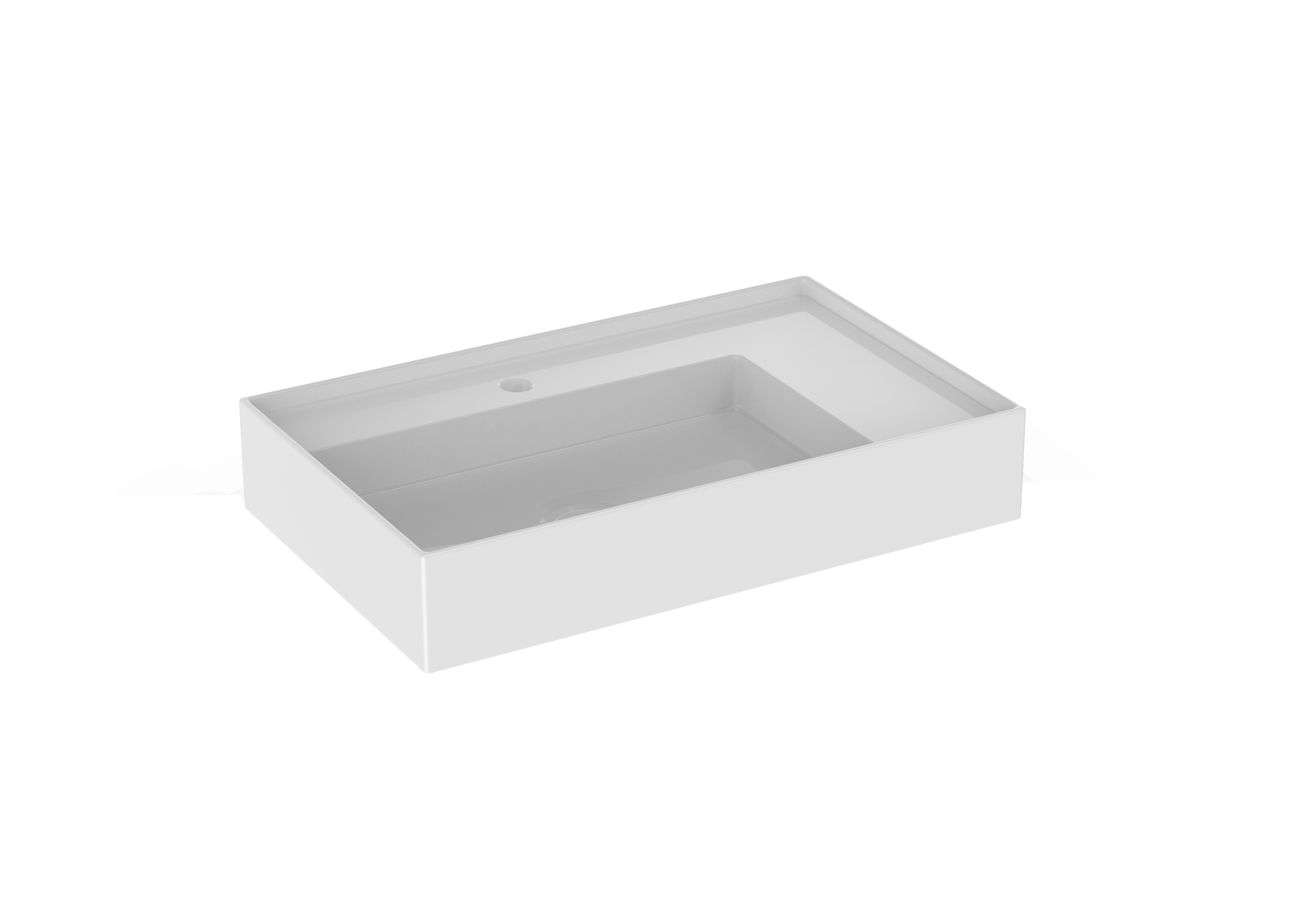 ICON 65x40cm countertop washbasin 1TH - Gloss White