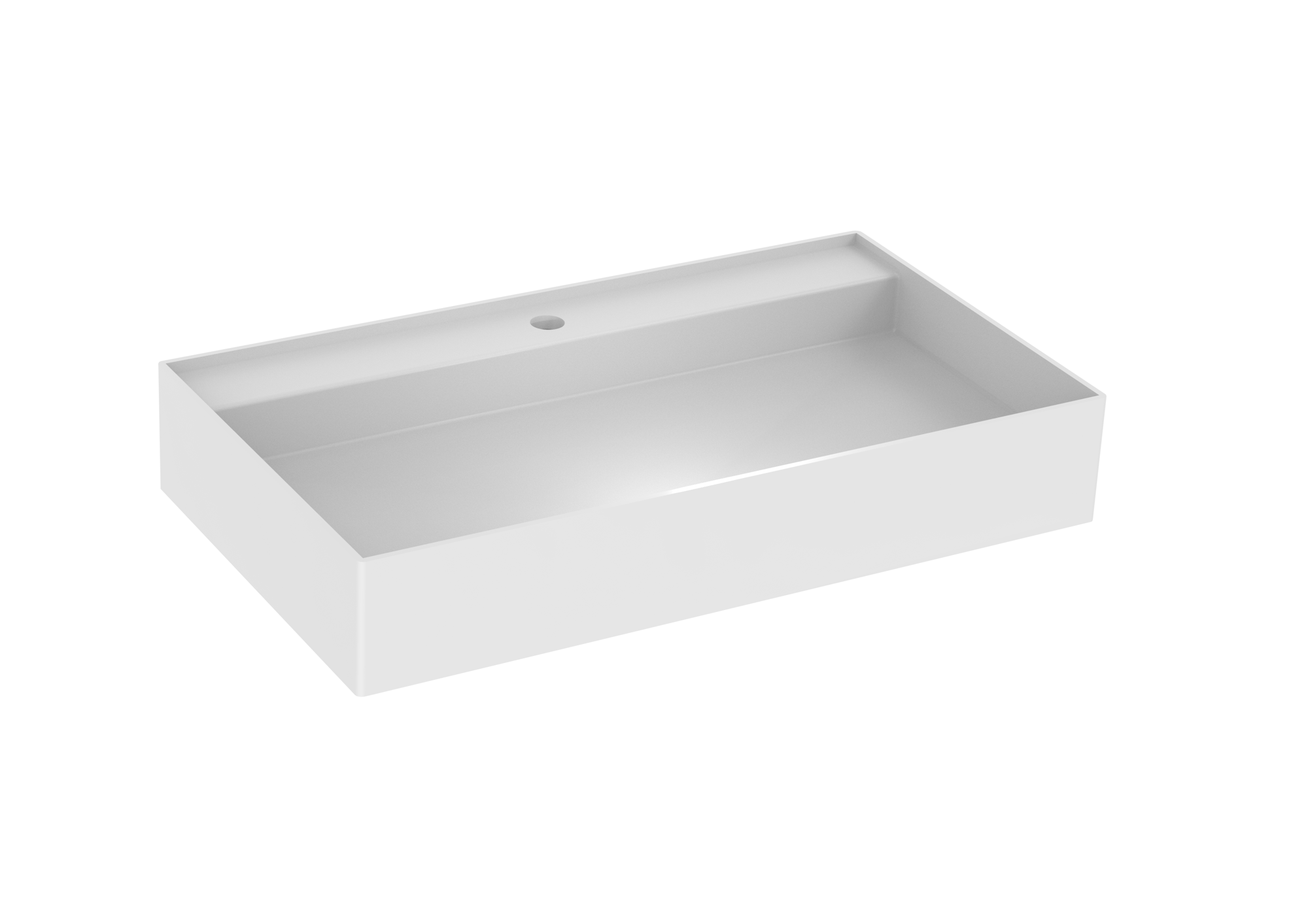 ICON 80x45cm countertop washbasin 1TH - Matte White