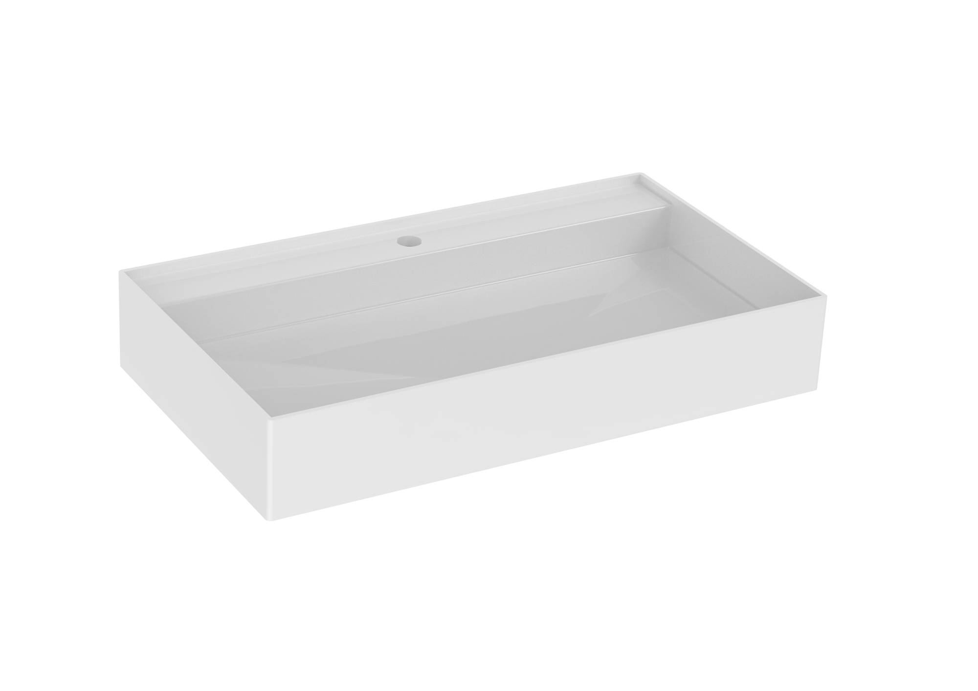 ICON 80x45cm countertop washbasin 1TH - Gloss White