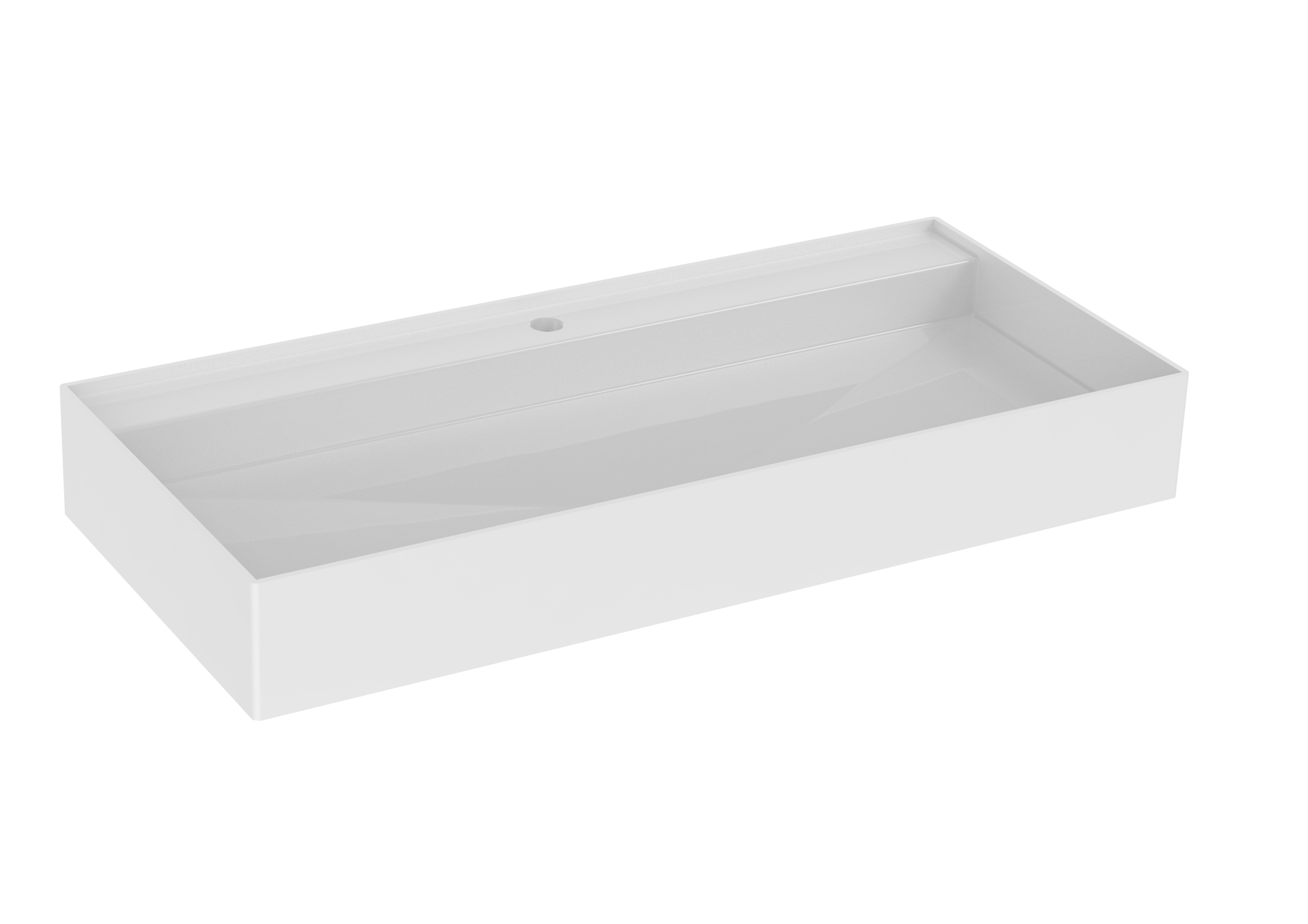ICON 100x45cm countertop washbasin 1TH - Gloss White
