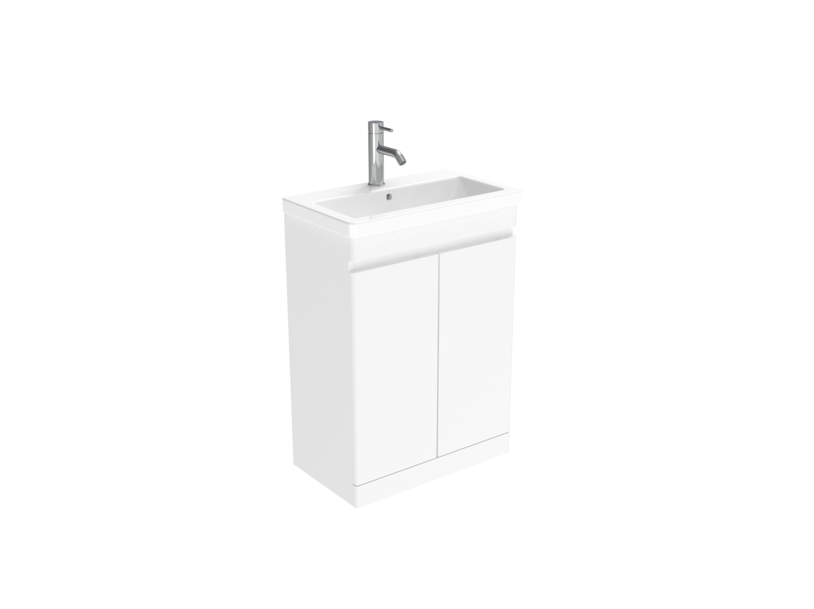 AIR 60cm 2 door floor standing unit – Gloss White