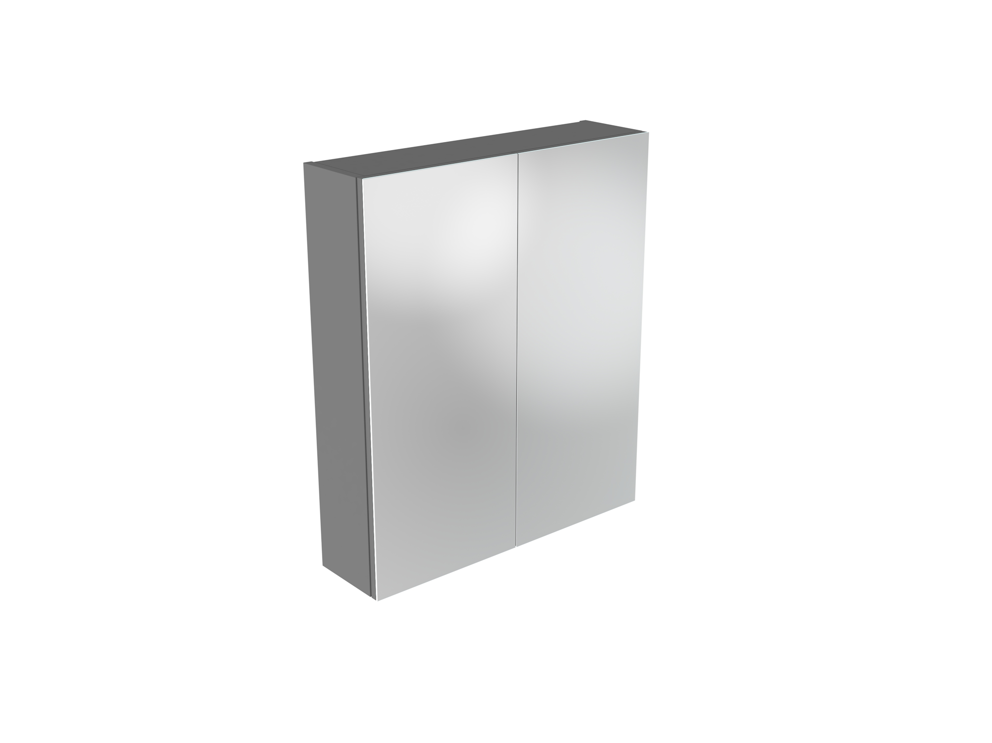 AUSTEN 60cm 2 door mirror cabinet - Matte Iron Grey