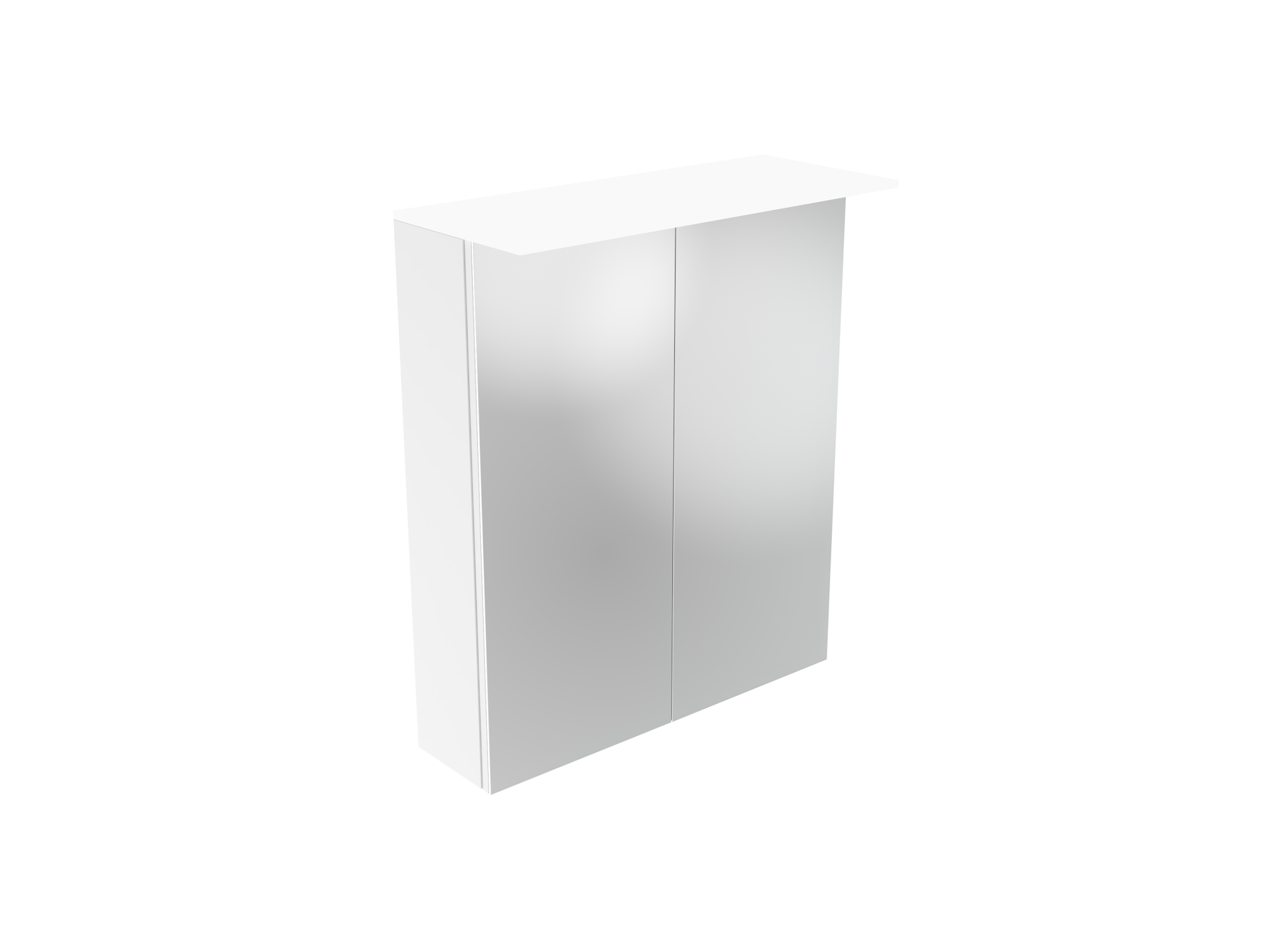 AUSTEN 60cm 2 door electric mirror cabinet - Gloss White