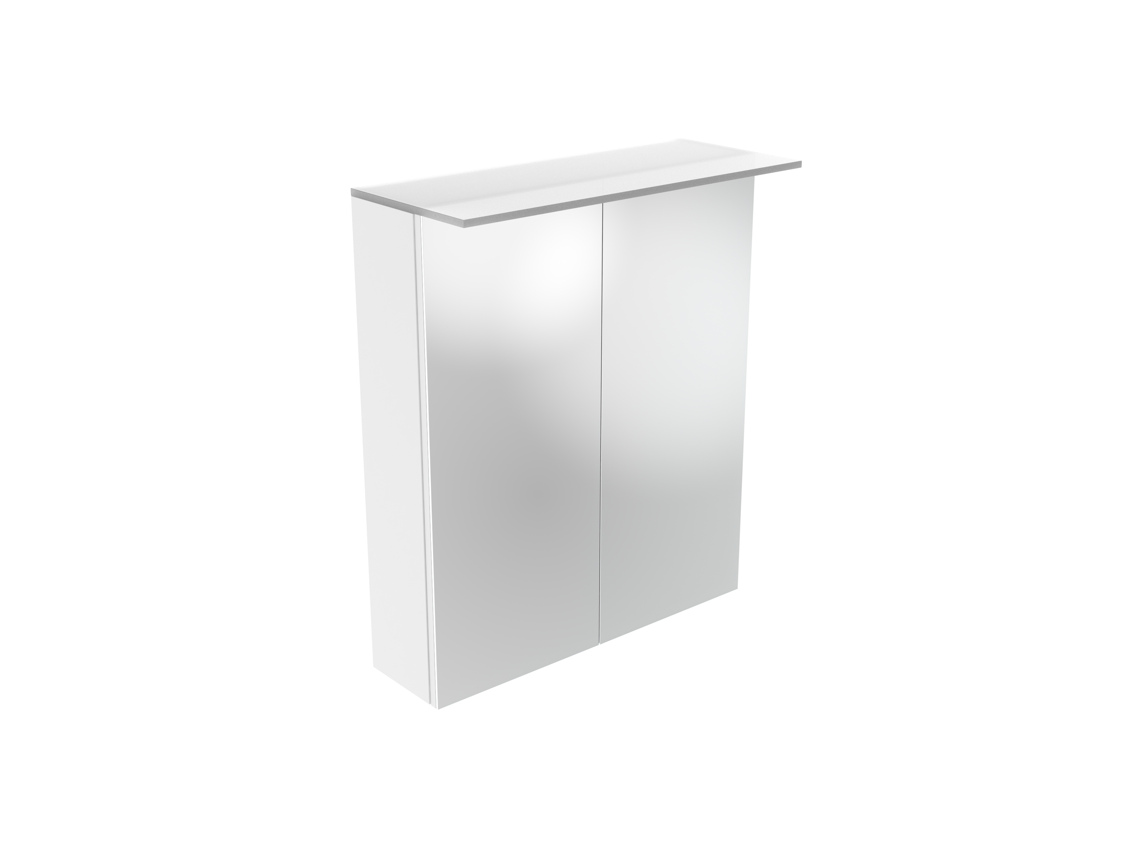 AUSTEN 60cm 2 door electric mirror cabinet - Matte White