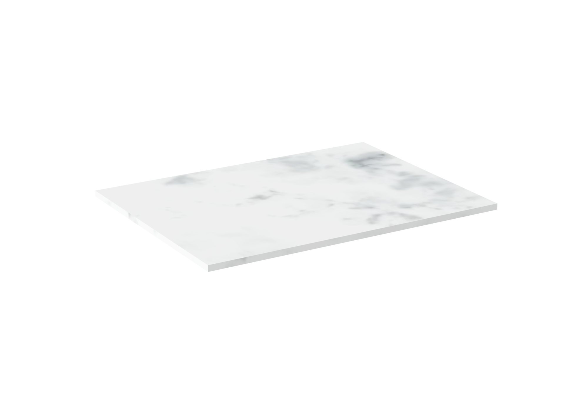AUSTEN 60cm countertop - Matte Carrara White - Solid surface - 12mm