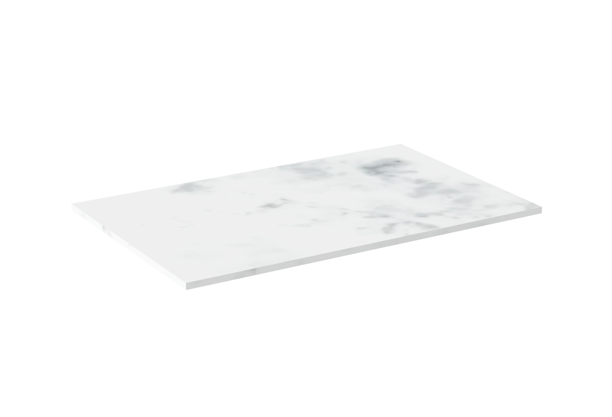 AUSTEN 72cm countertop - Matte Carrara White - Solid surface - 12mm