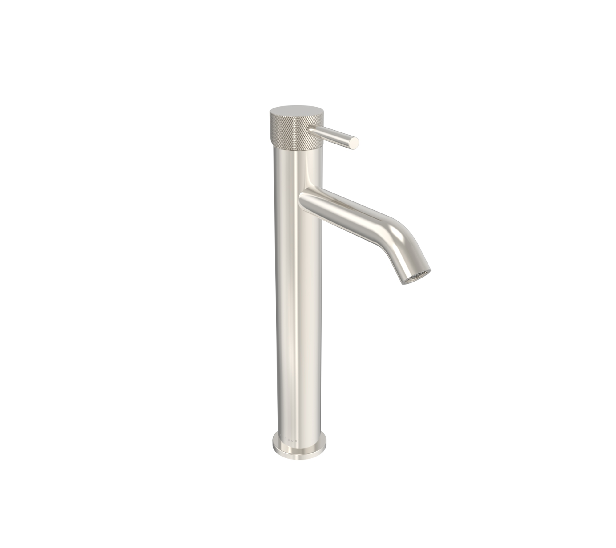 COS tall basin mixer with knurled handle - Brushed Nickel