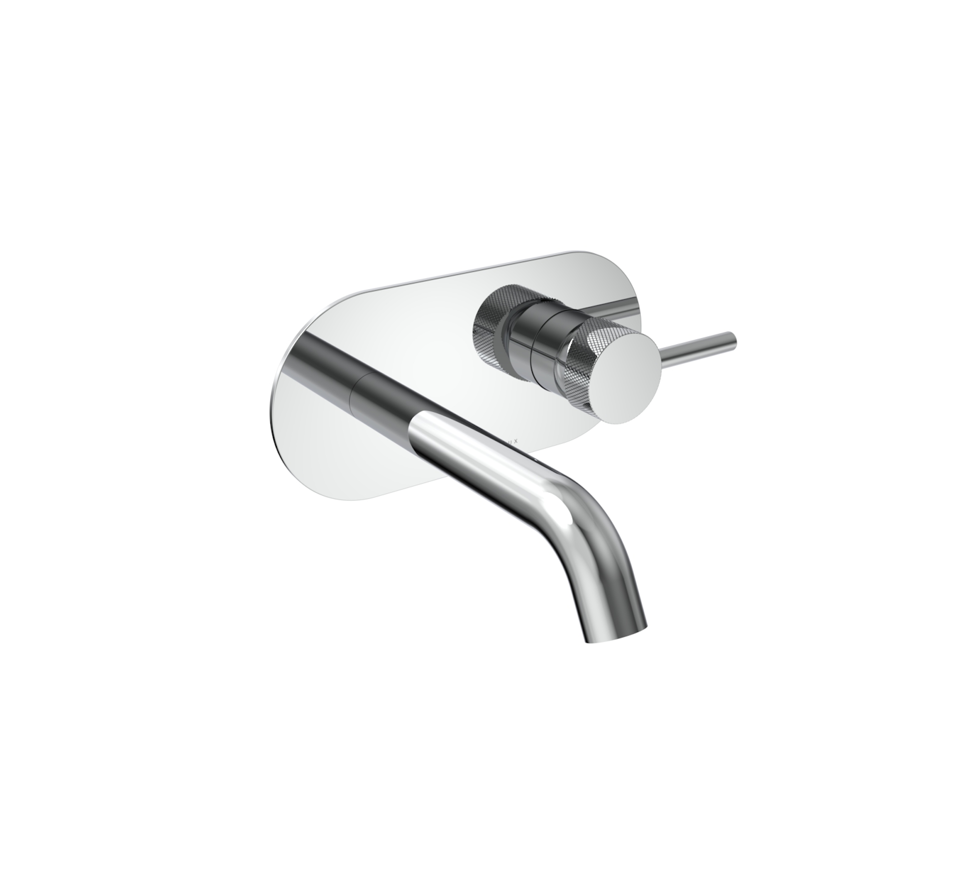 COS wall mounted basin mixer with knurled handle - Chrome