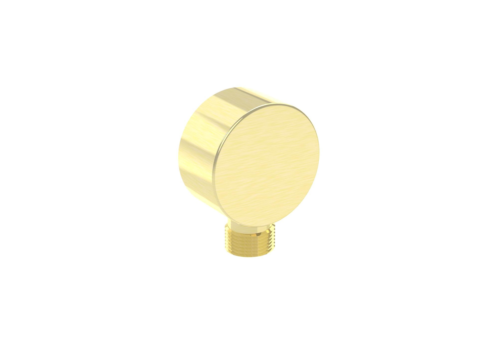 COS round shower outlet elbow - Brushed Brass