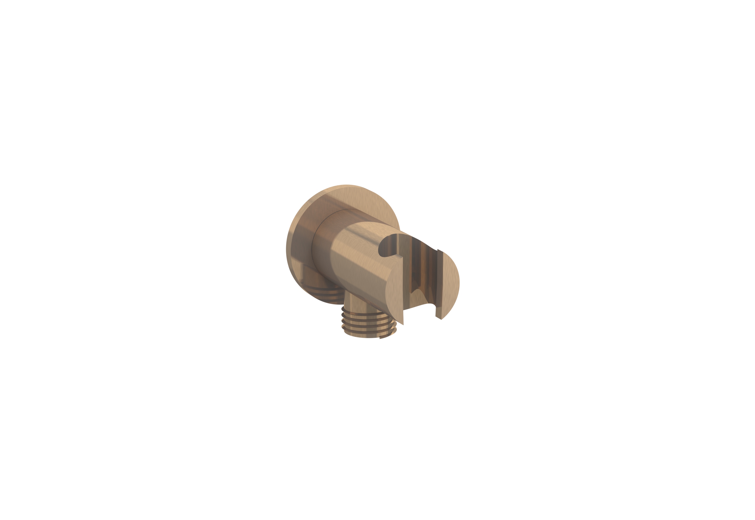 COS round shower outlet elbow & holder - Brushed Bronze