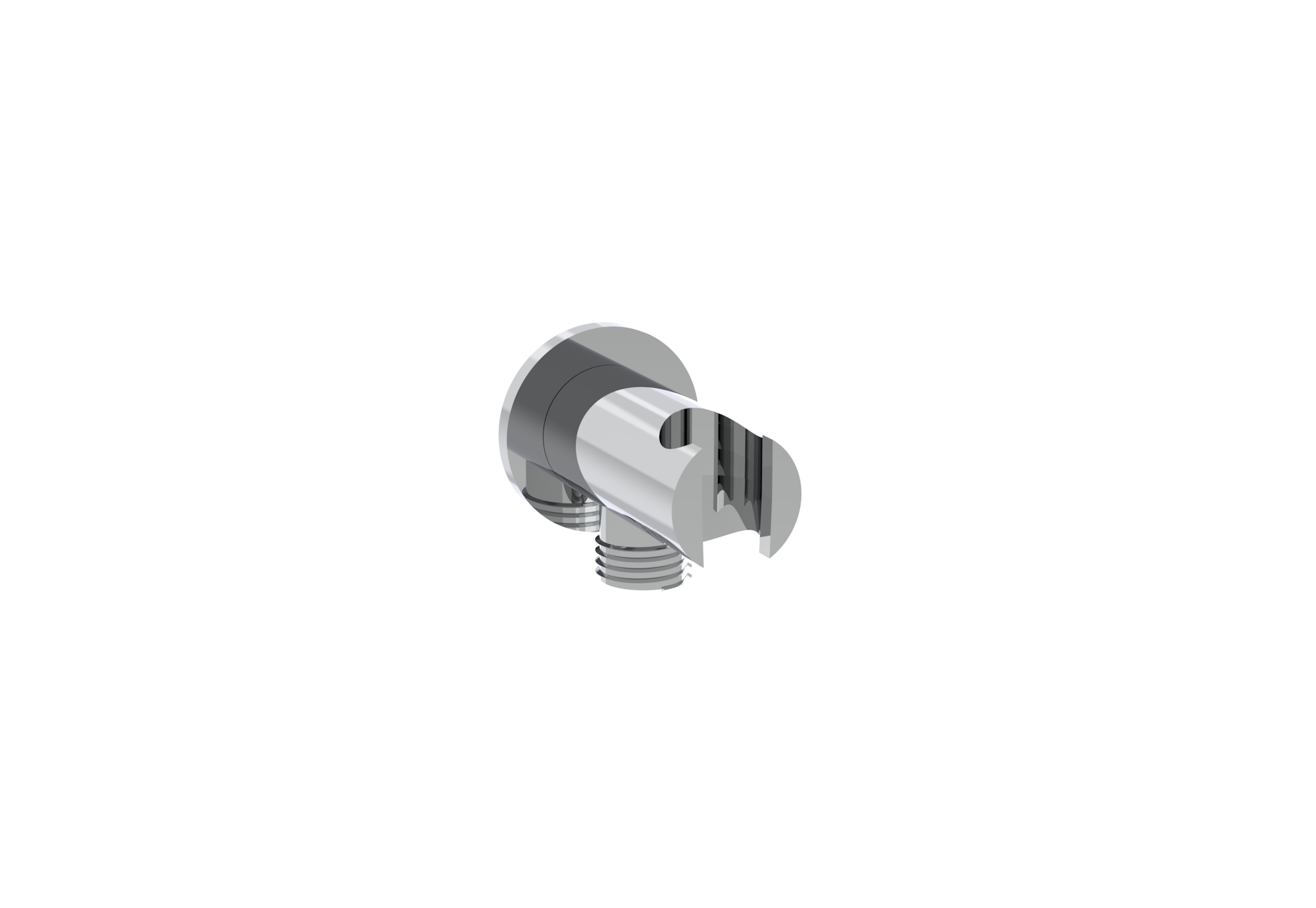 COS round shower outlet elbow & holder - Chrome