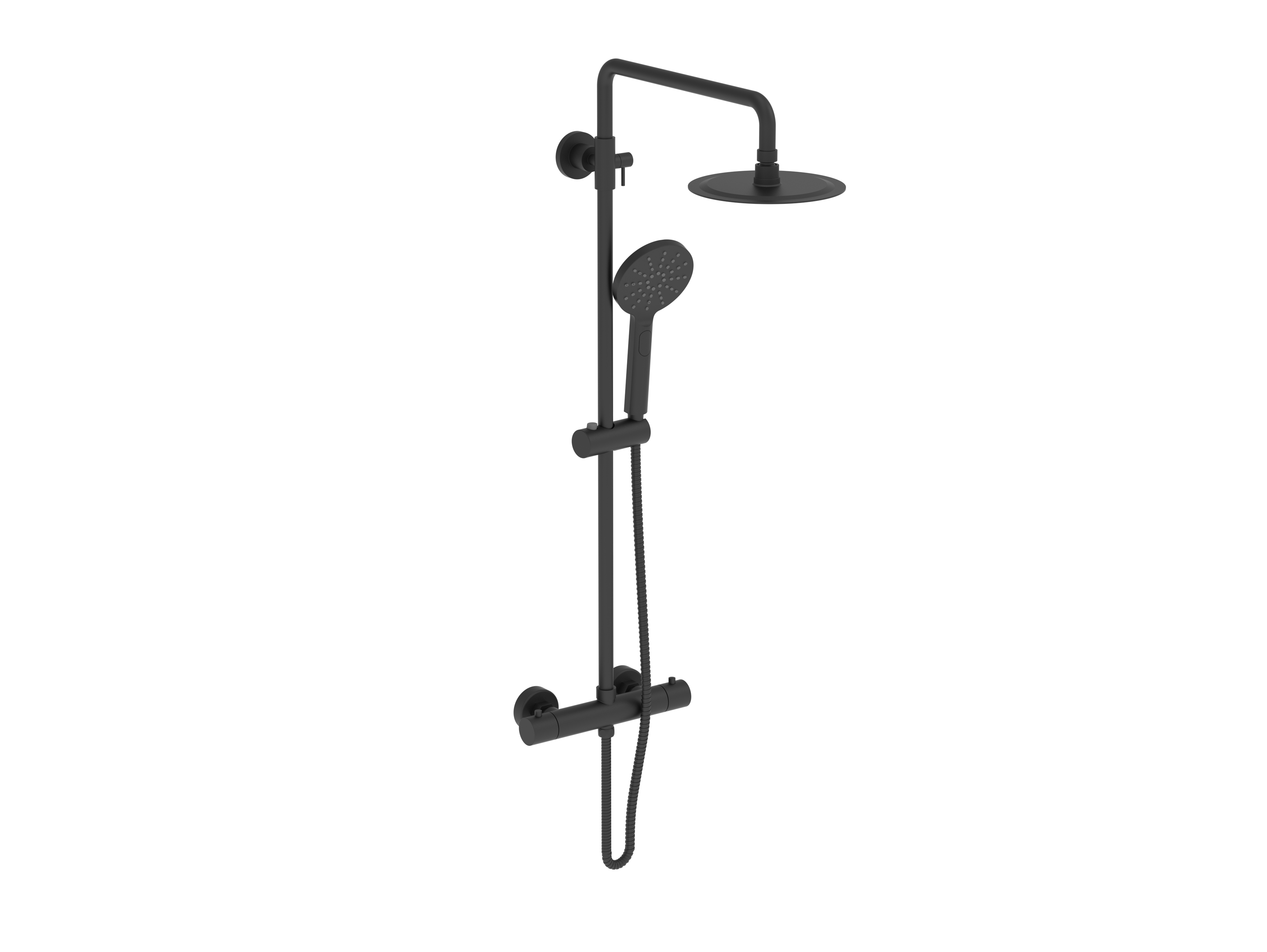 COS 2 way shower kit with bar valve - Matte Black