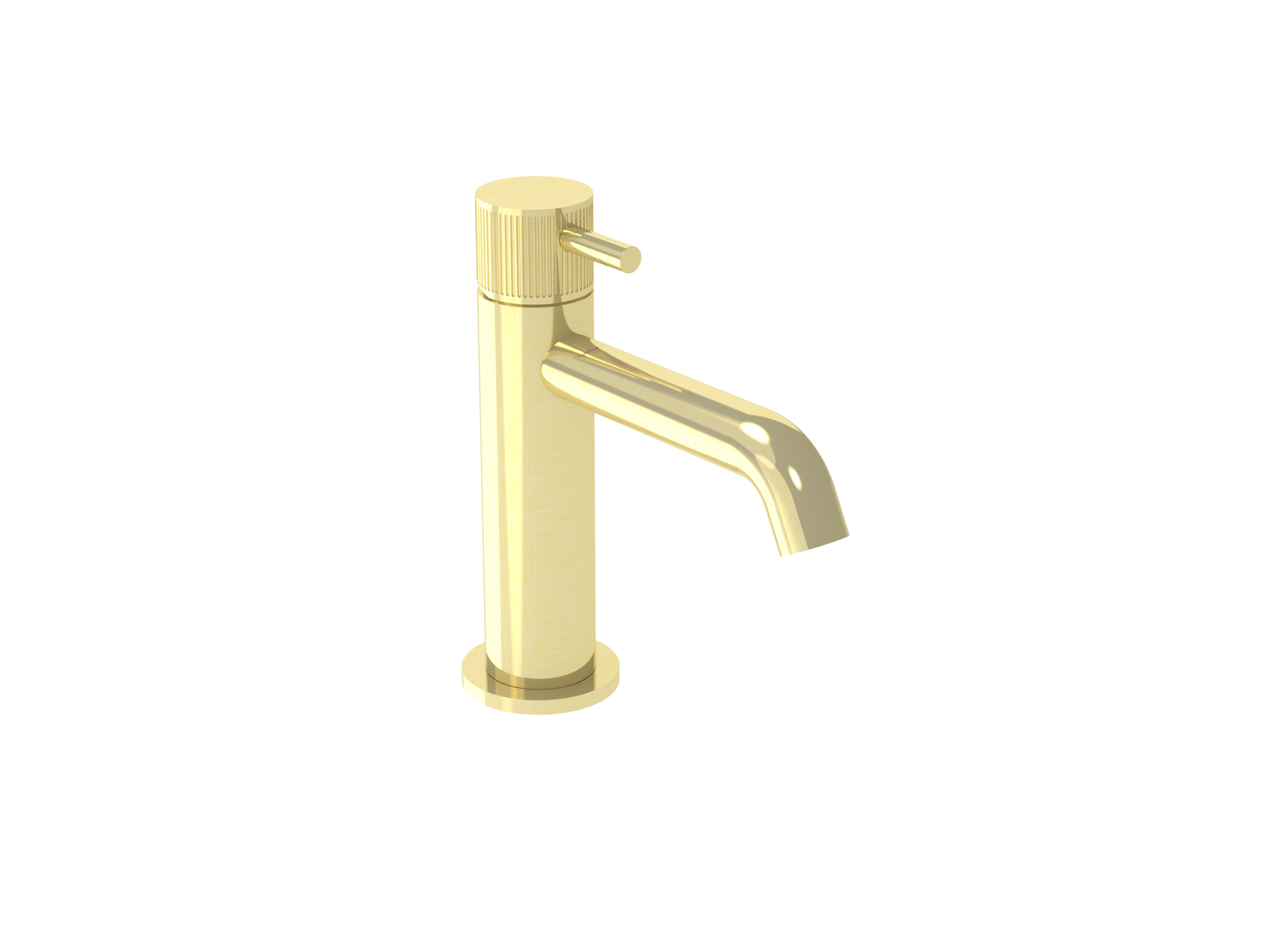 COS Basin mixer KIT - w/ Fluted handle - Brushed Brass (PVD)