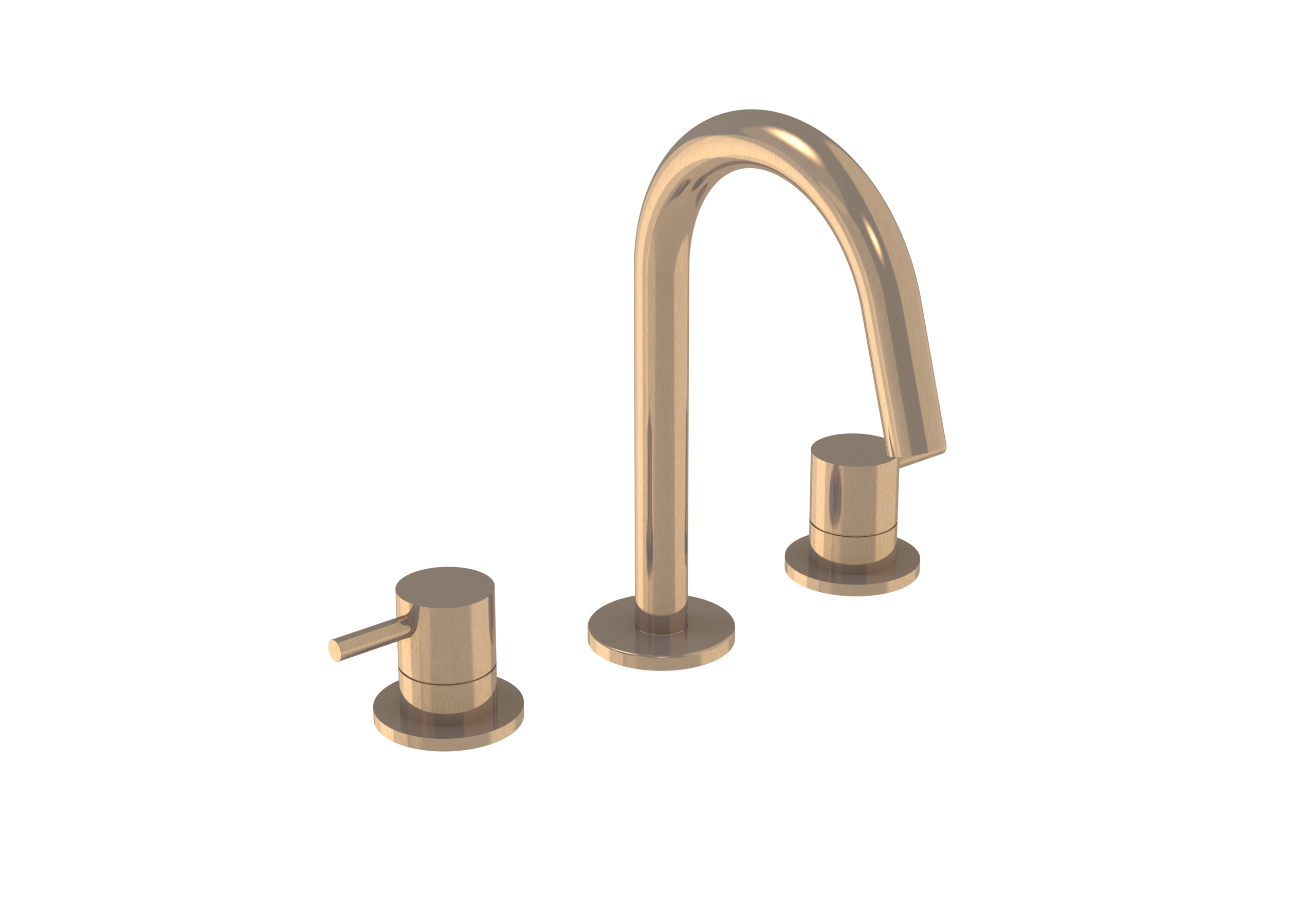 COS 3 Tap Hole Deck mounted Basin Mixer KIT - w/ Classic handle - Brushed Bronze (PVD)