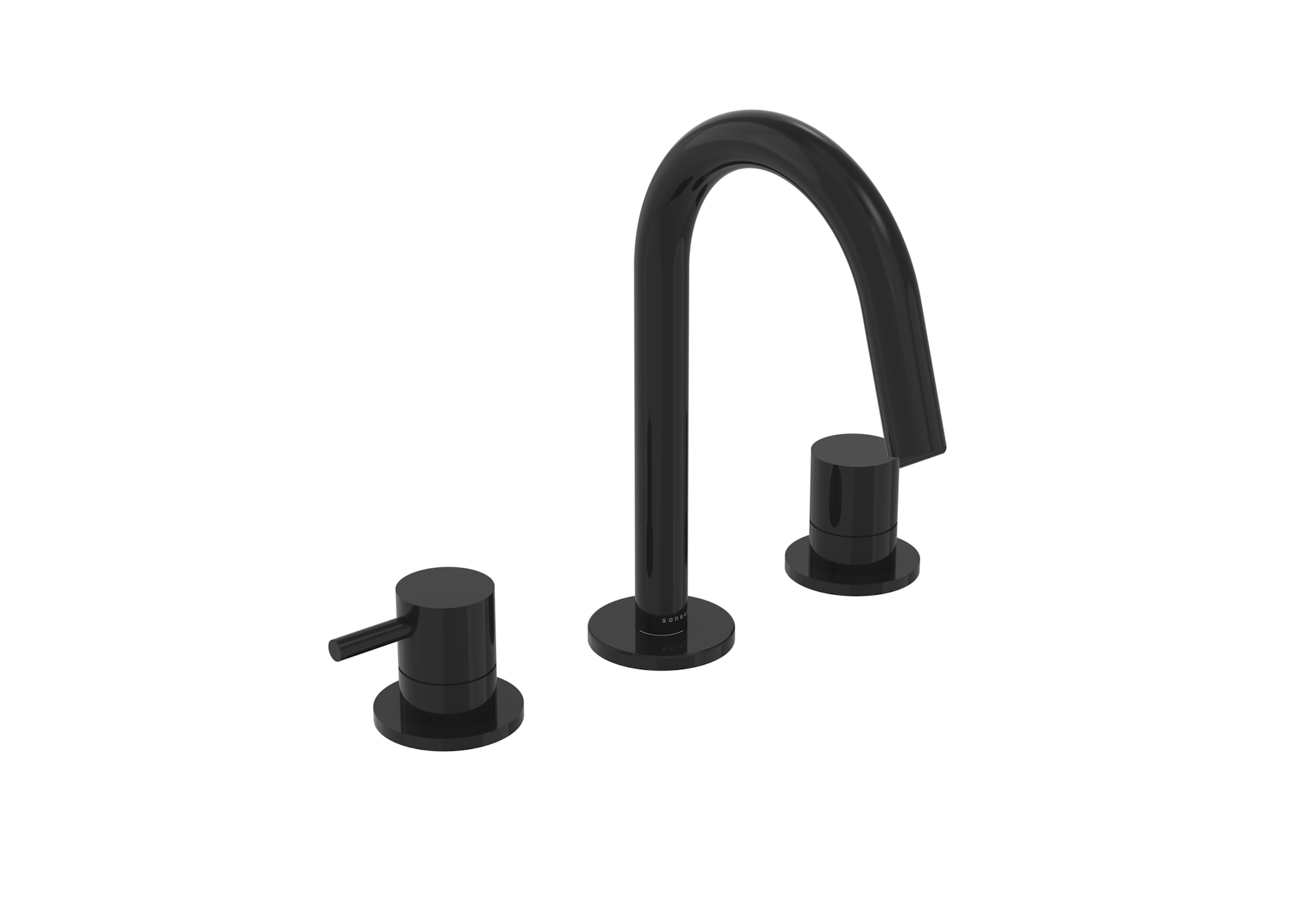 COS 3 Tap Hole Deck mounted KIT - w/ Classic handle - Satin Black (PVD)