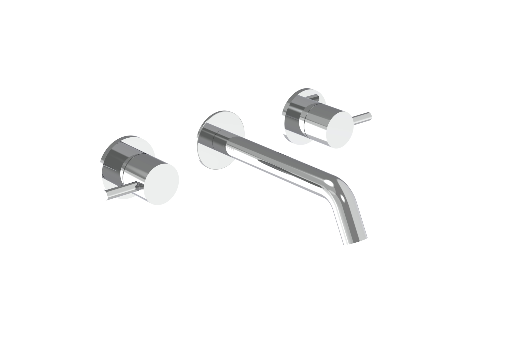 COS 3 Tap Hole Wall mounted KIT - w/ Classic spout (170mm) w/ Classic handle - Chrome