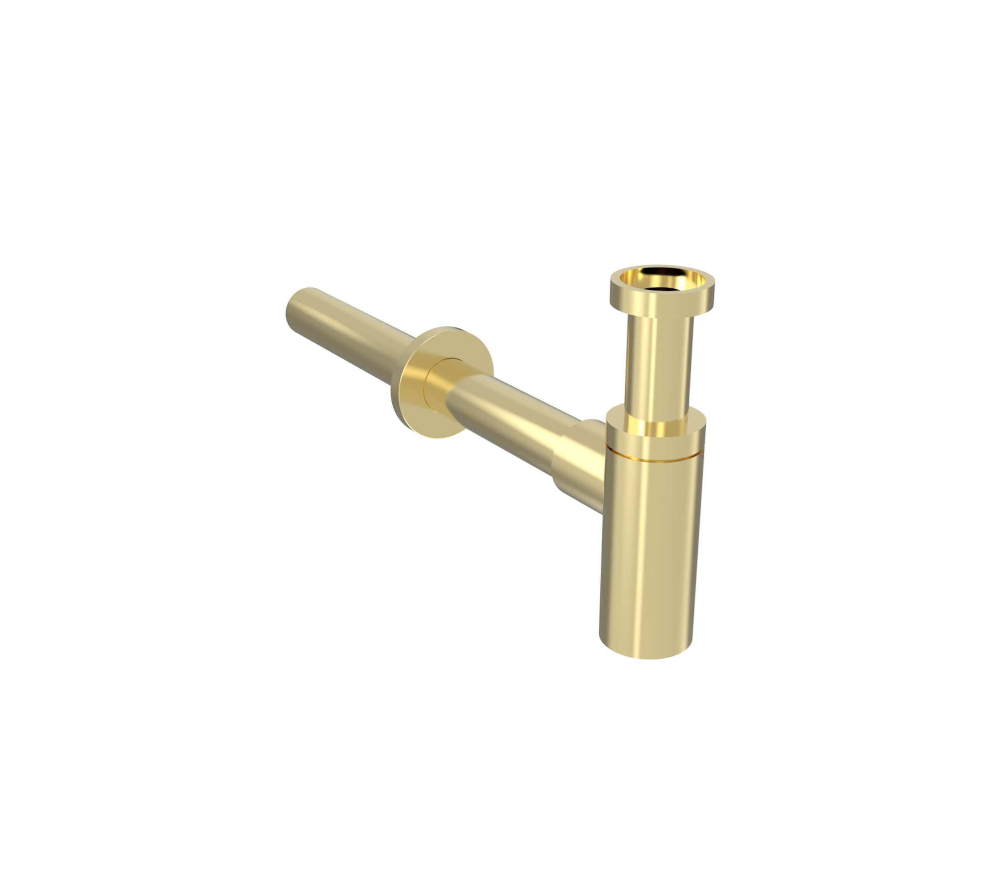 COS round bottle trap - Brushed Brass