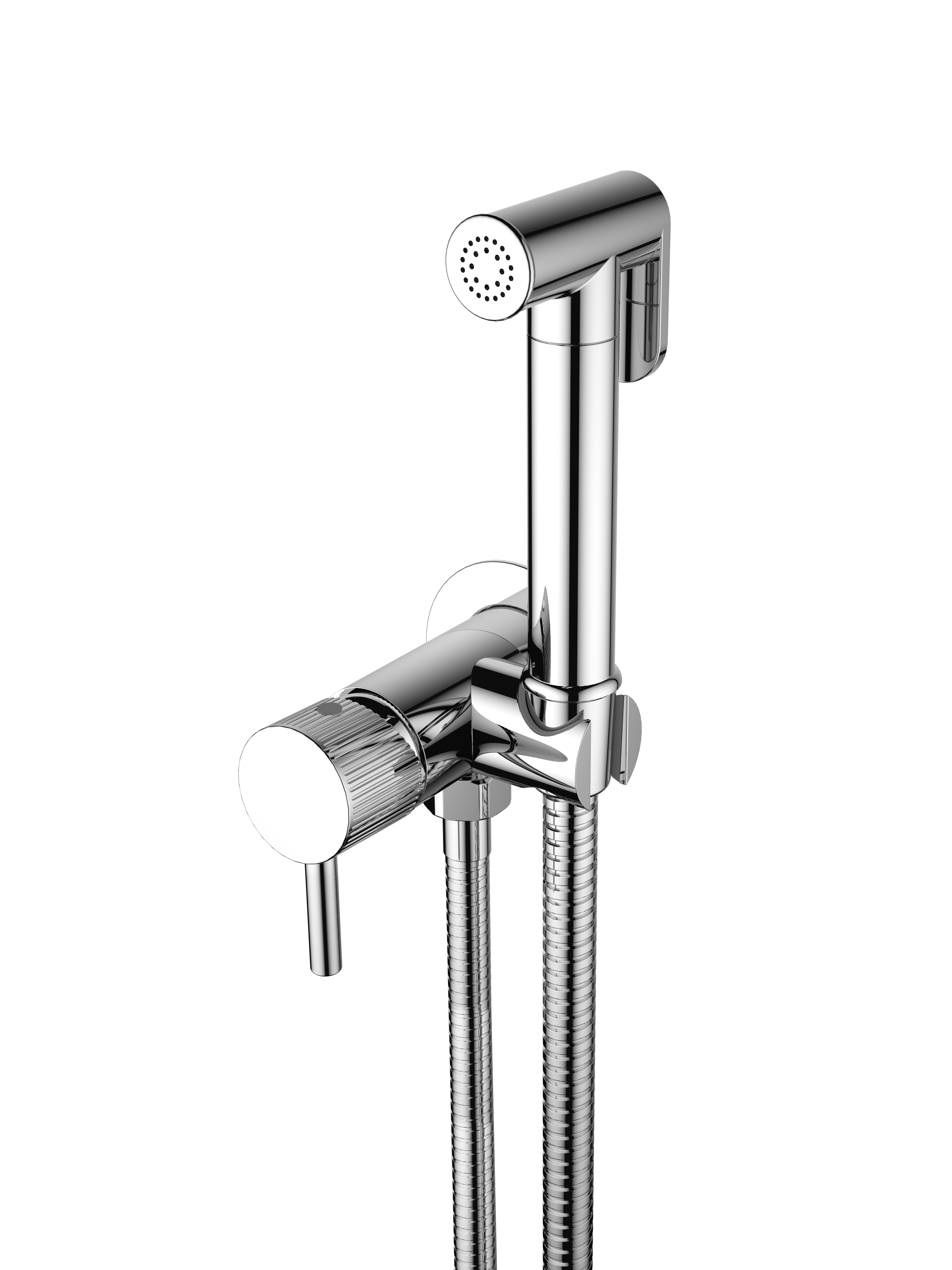 COS Douche Kit with Fluted Handle - Chrome