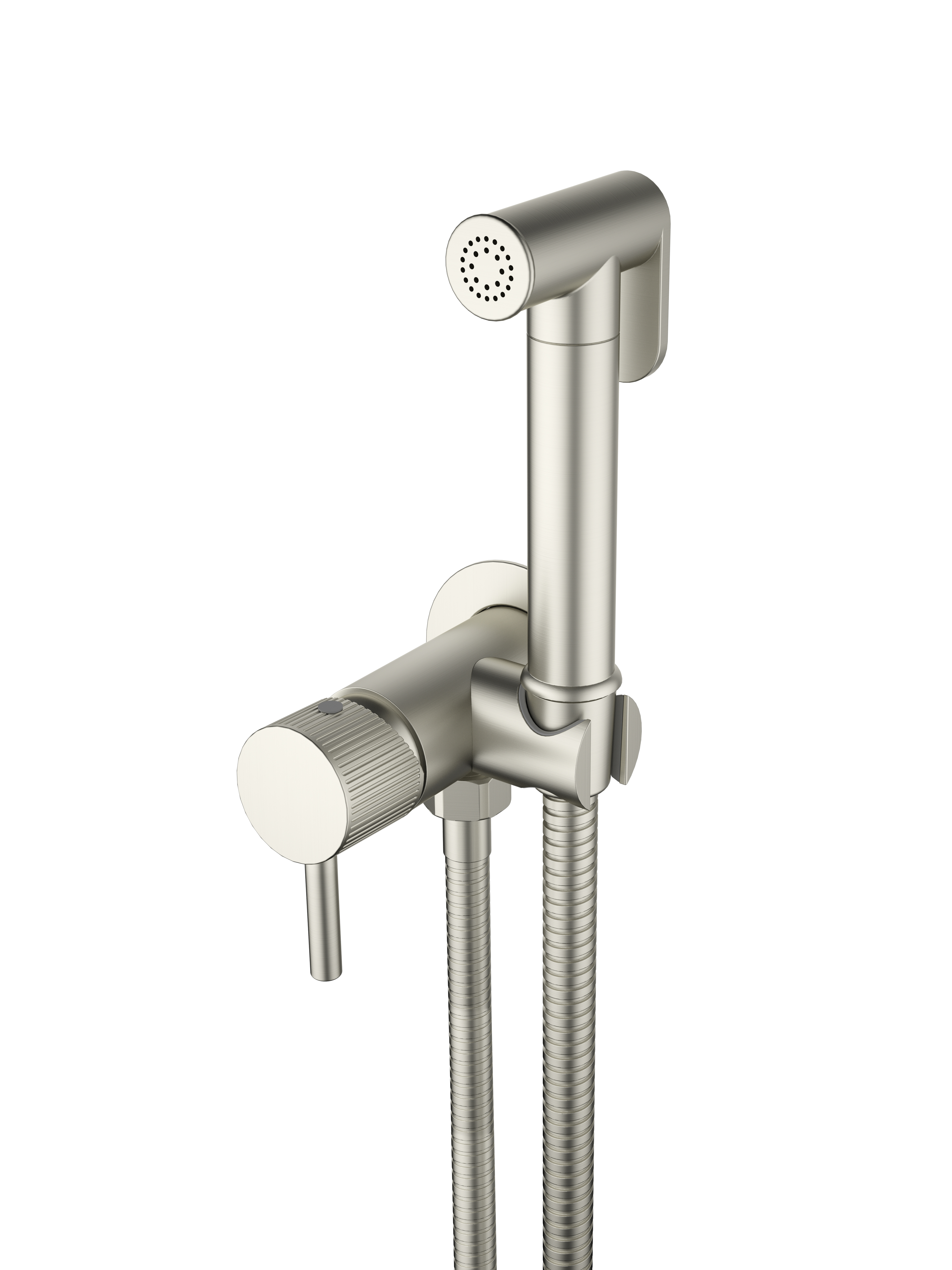 COS Douche Kit with Fluted Handle - Brushed Nickel