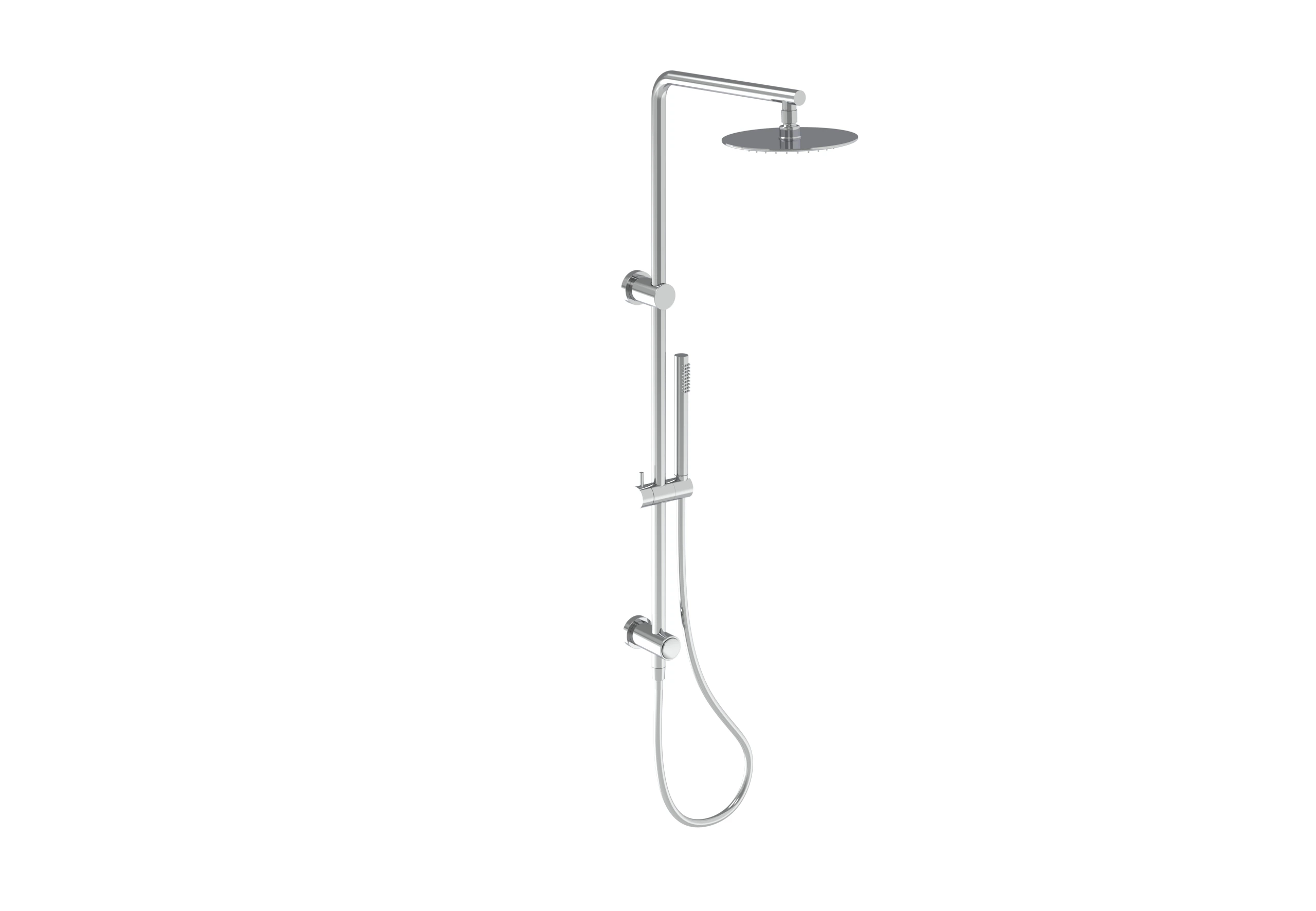 COS rigid riser kit with 2 way diverter outlet - Chrome