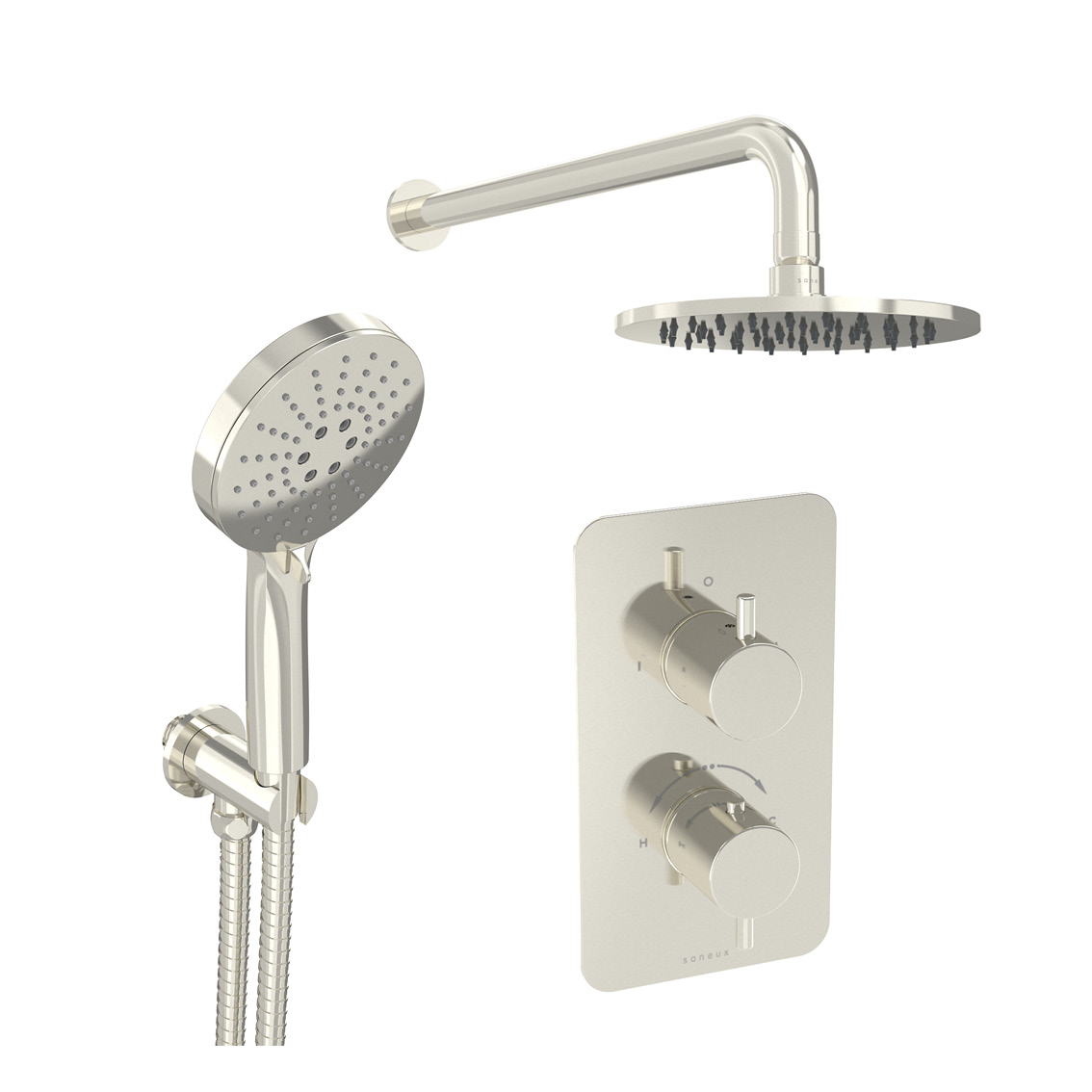 COS 2 way shower kit - w/ 3 Function Handset & Shower Head - Brushed Nickel