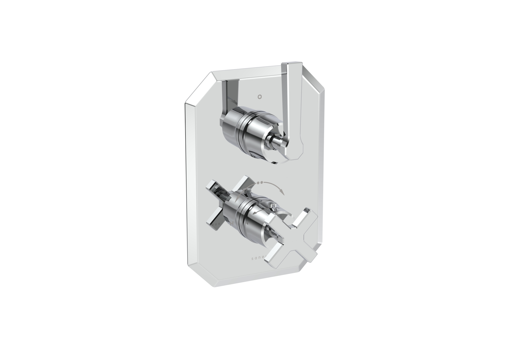 CROMWELL 1 way thermostatic shower valve kit with lever handles - Chrome