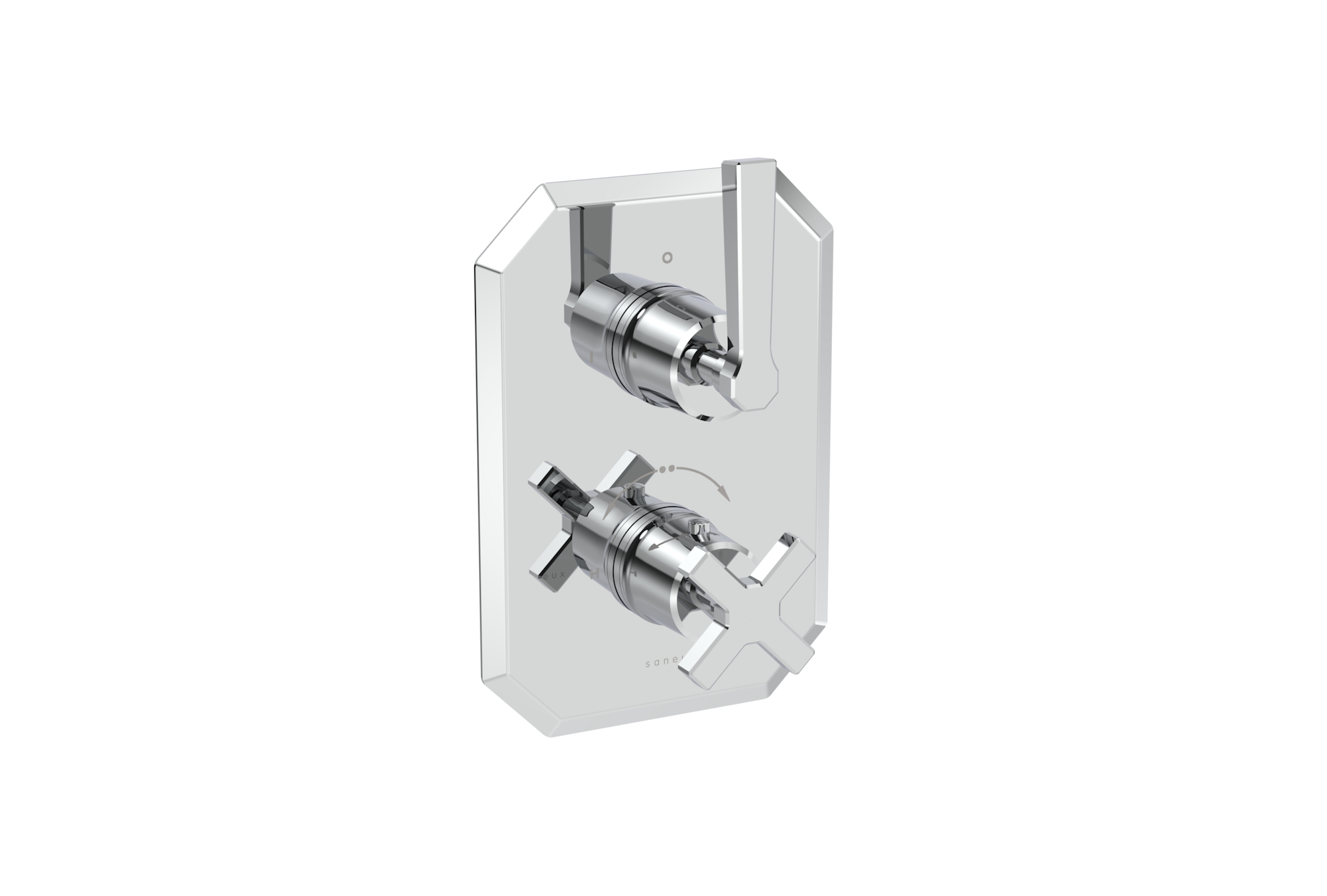 CROMWELL 2 way thermostatic shower valve kit with lever handles - Chrome