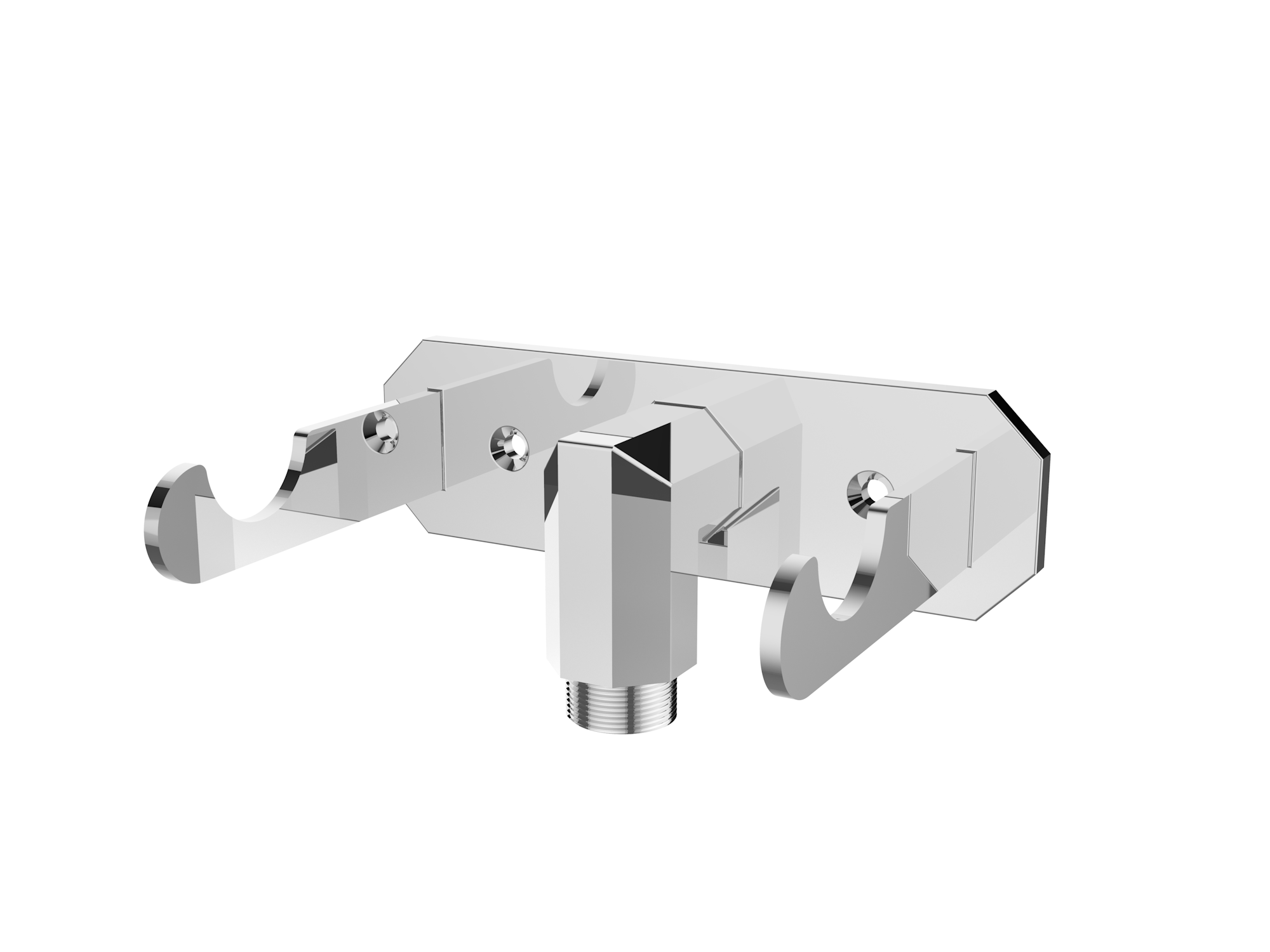 CROMWELL shower outlet elbow & holder - Chrome
