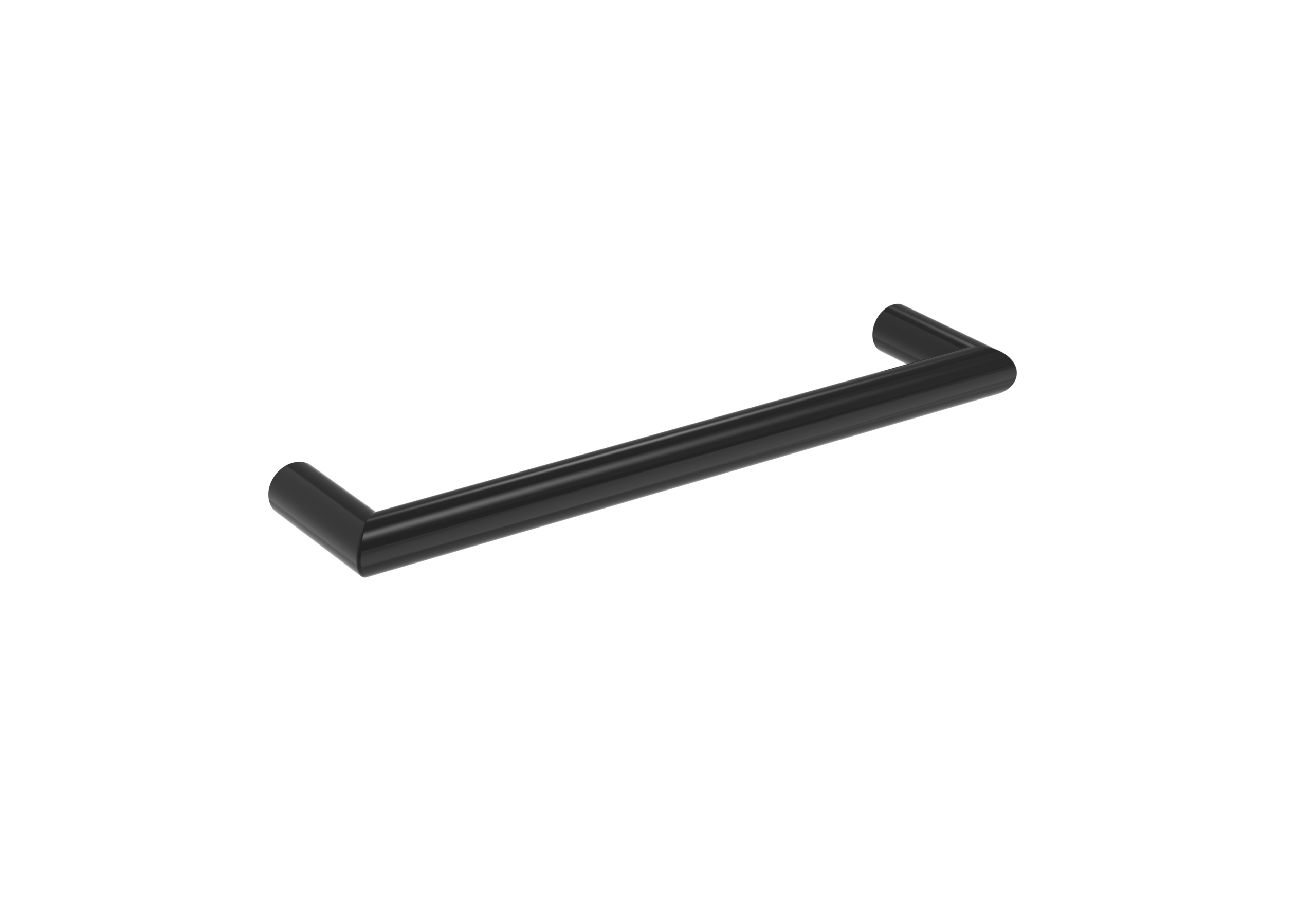 EMBER 450mm round electric towel rail - 12V - Matte Black - SIZE Tolerance between 440 - 445mm