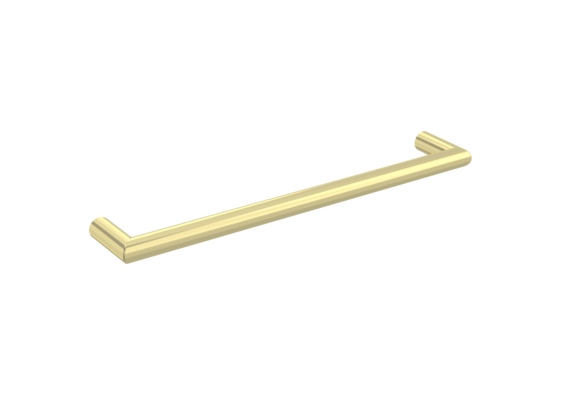 EMBER 600mm round electric towel rail - 12V - Brushed Brass