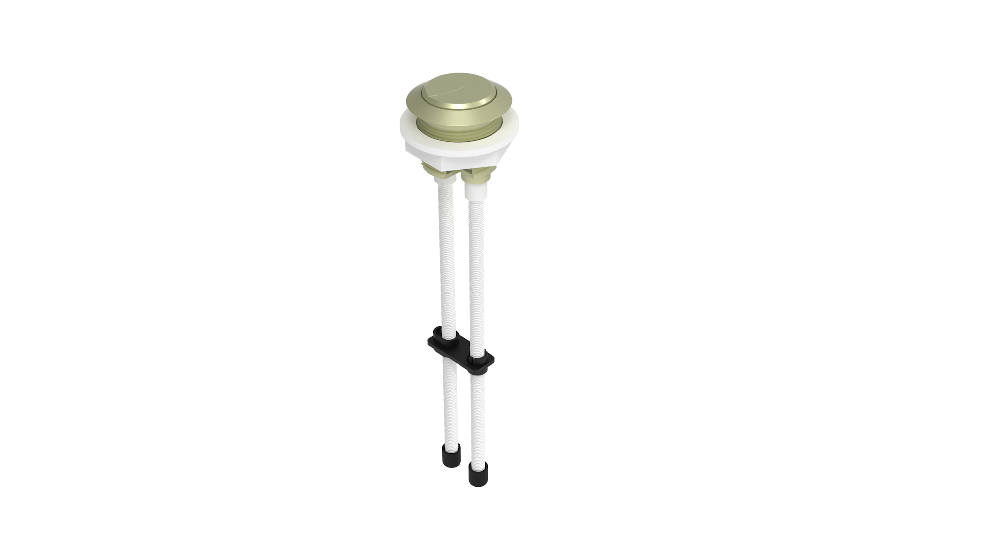 Flush button - 2 Rods - Brushed Brass (Compatible with AIR & MATTEO)