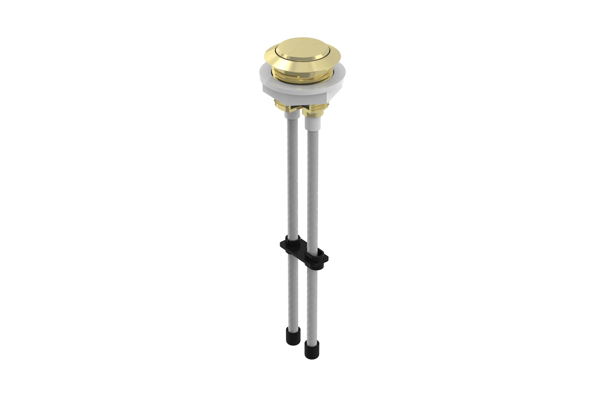 Flush button - 2 Rods - Brushed Brass (Compatible with AIR, MATTEO & UNI)