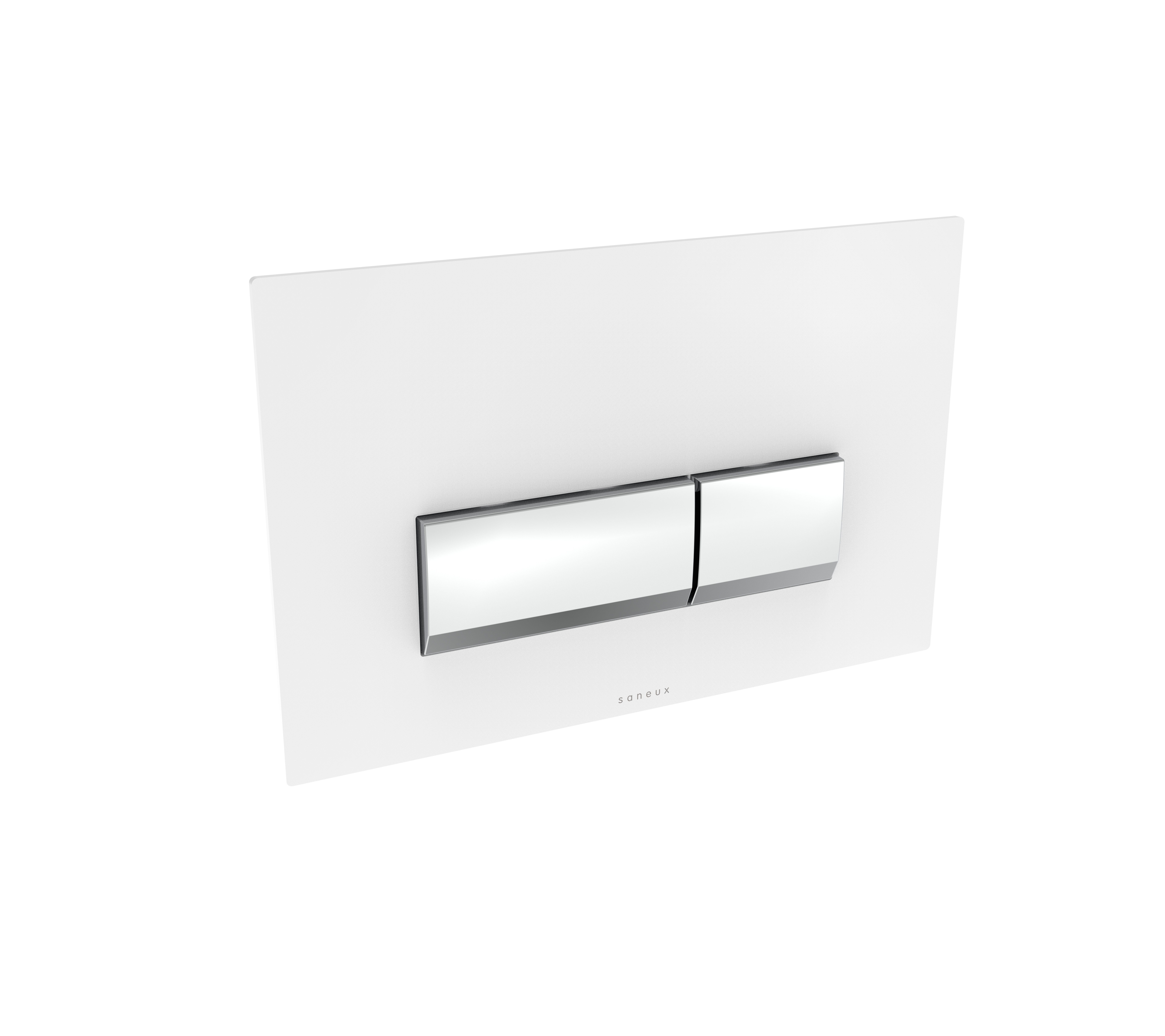 FLUSHE 2.0 square glass flush plate White