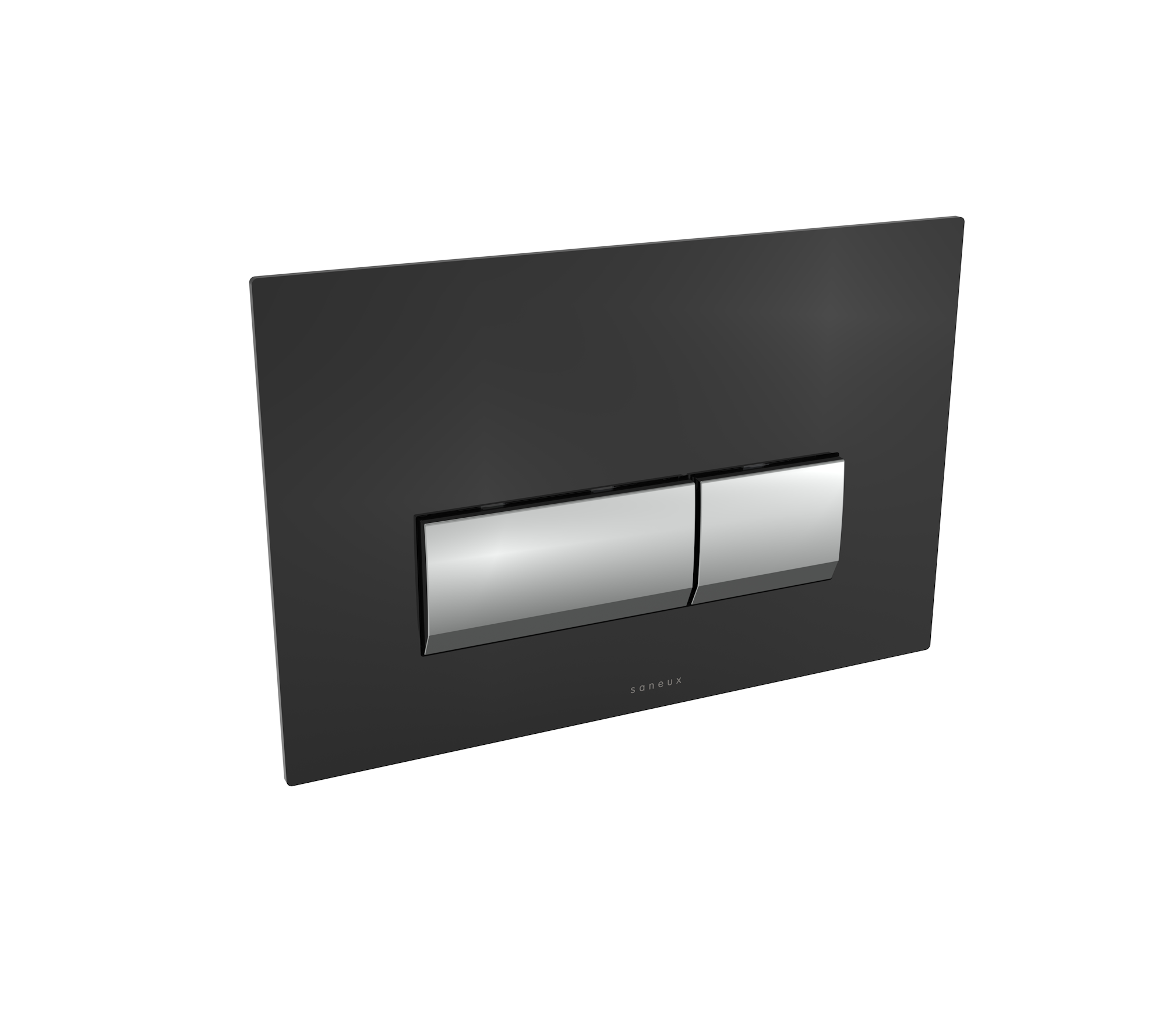 FLUSHE 2.0 square glass flush plate - Black