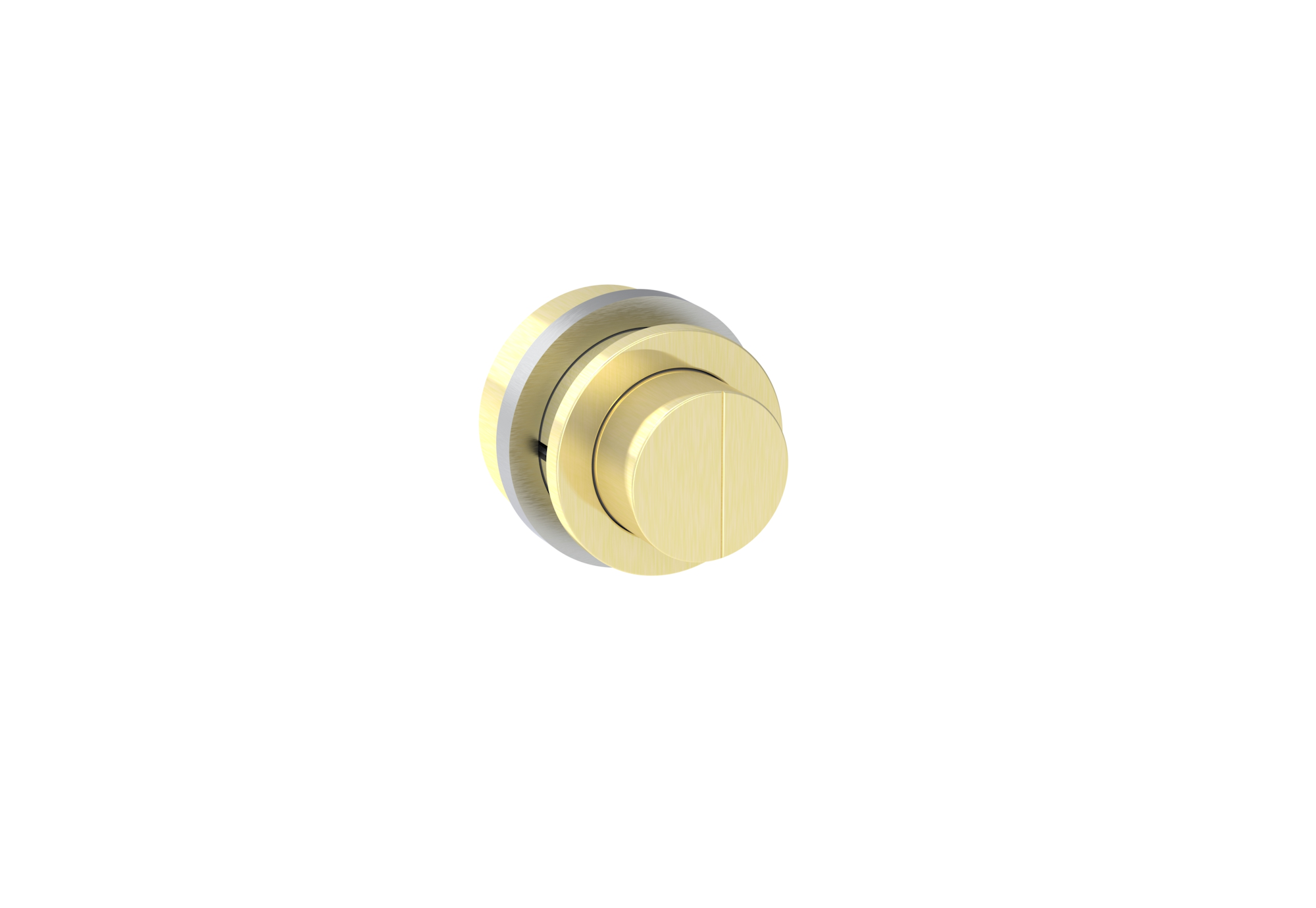 FLUSHE 2.0 brass flush button (for HC2030) - Brushed Brass PVD