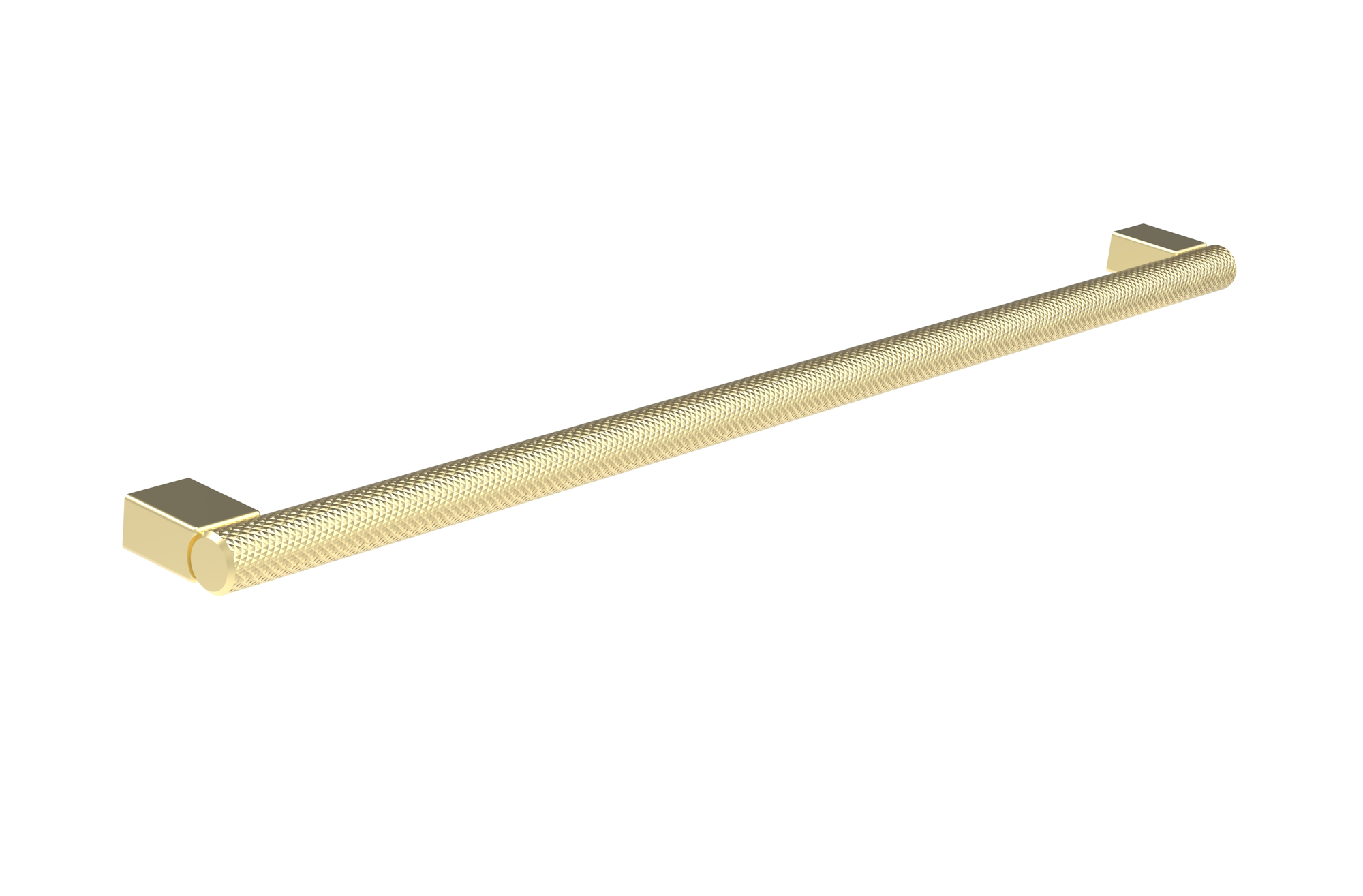 MADRID 346mm knurled handle - Stainless Steel Brushed Brass - 320mm Centres
