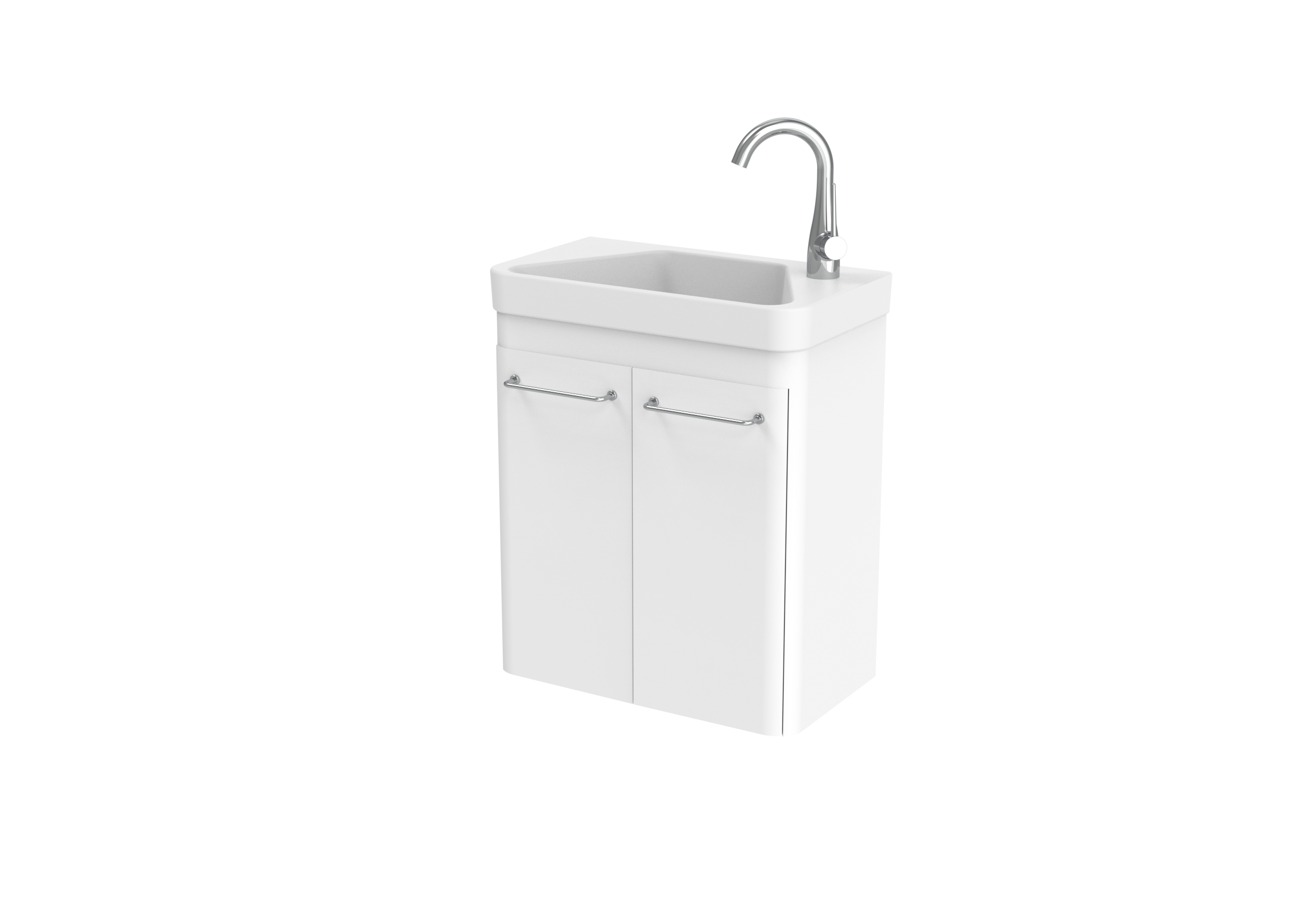 HYDE 50cm 2 door wall mounted unit - Matte White