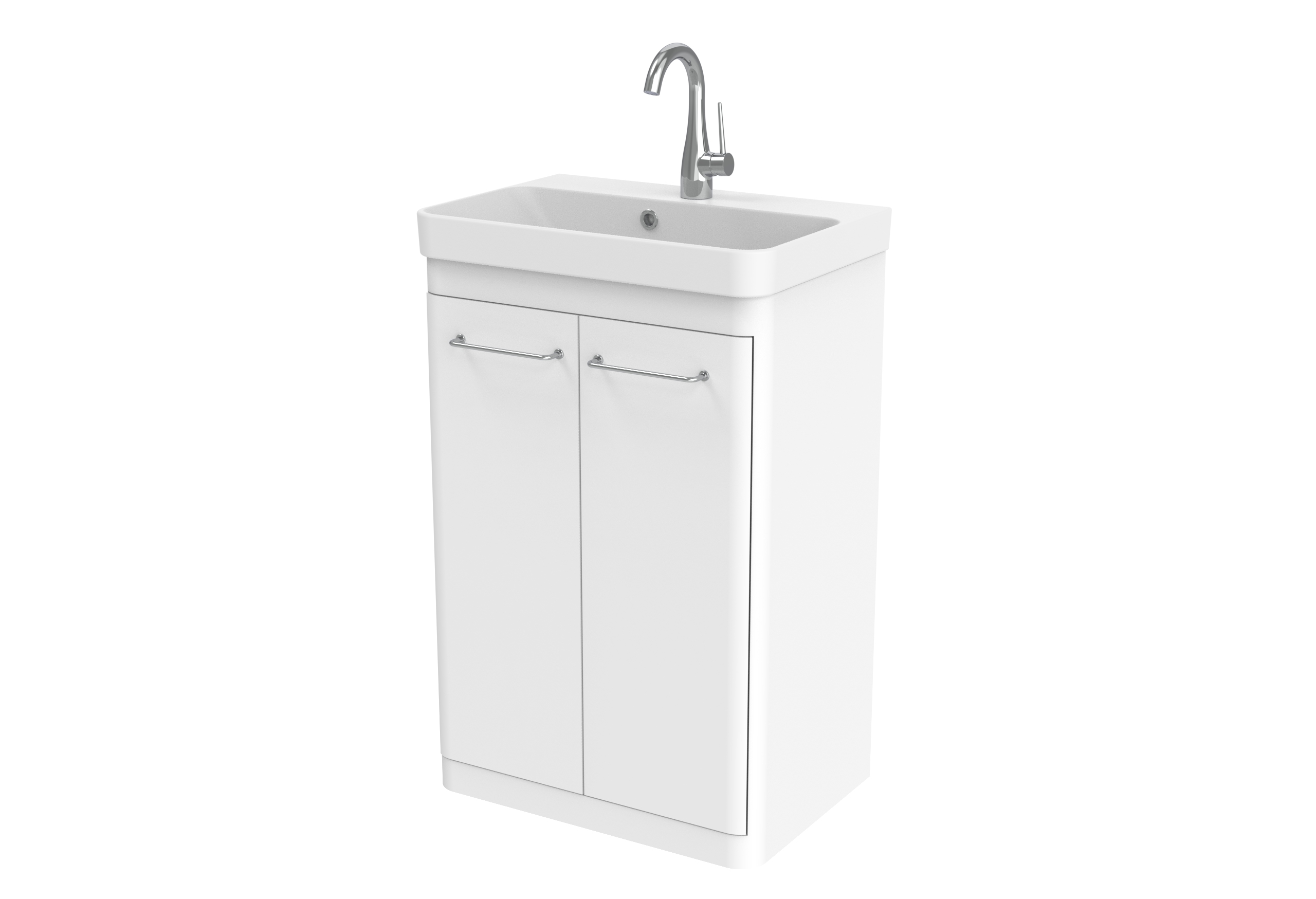 HYDE 55cm 2 door floor standing unit - Matte White