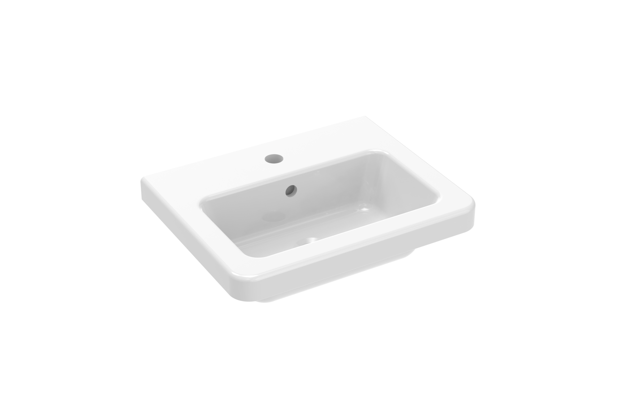 INDIGO 50x40cm washbasin 1TH - European / Alpine White
