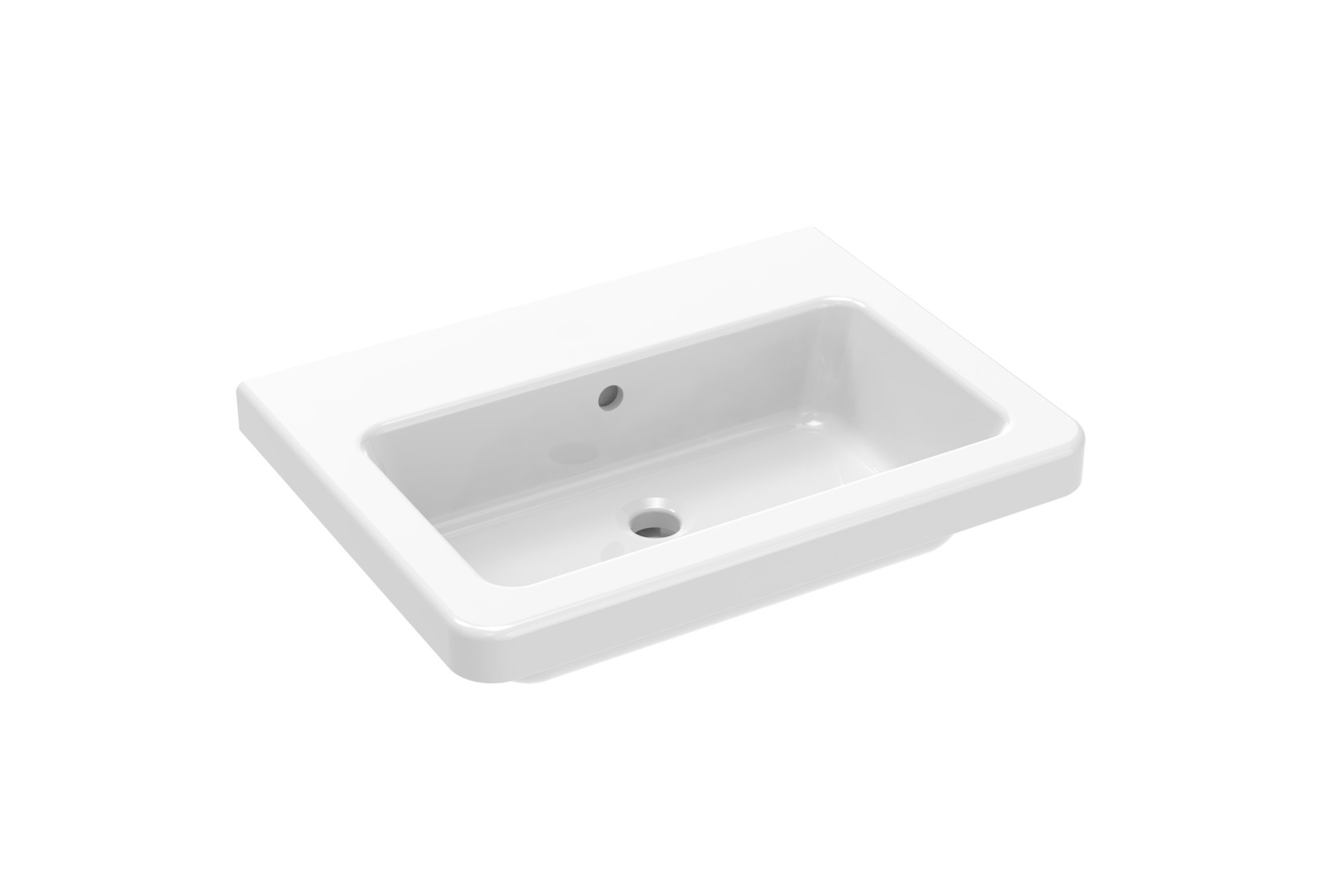 INDIGO 60x45cm washbasin 0TH - European / Alpine White