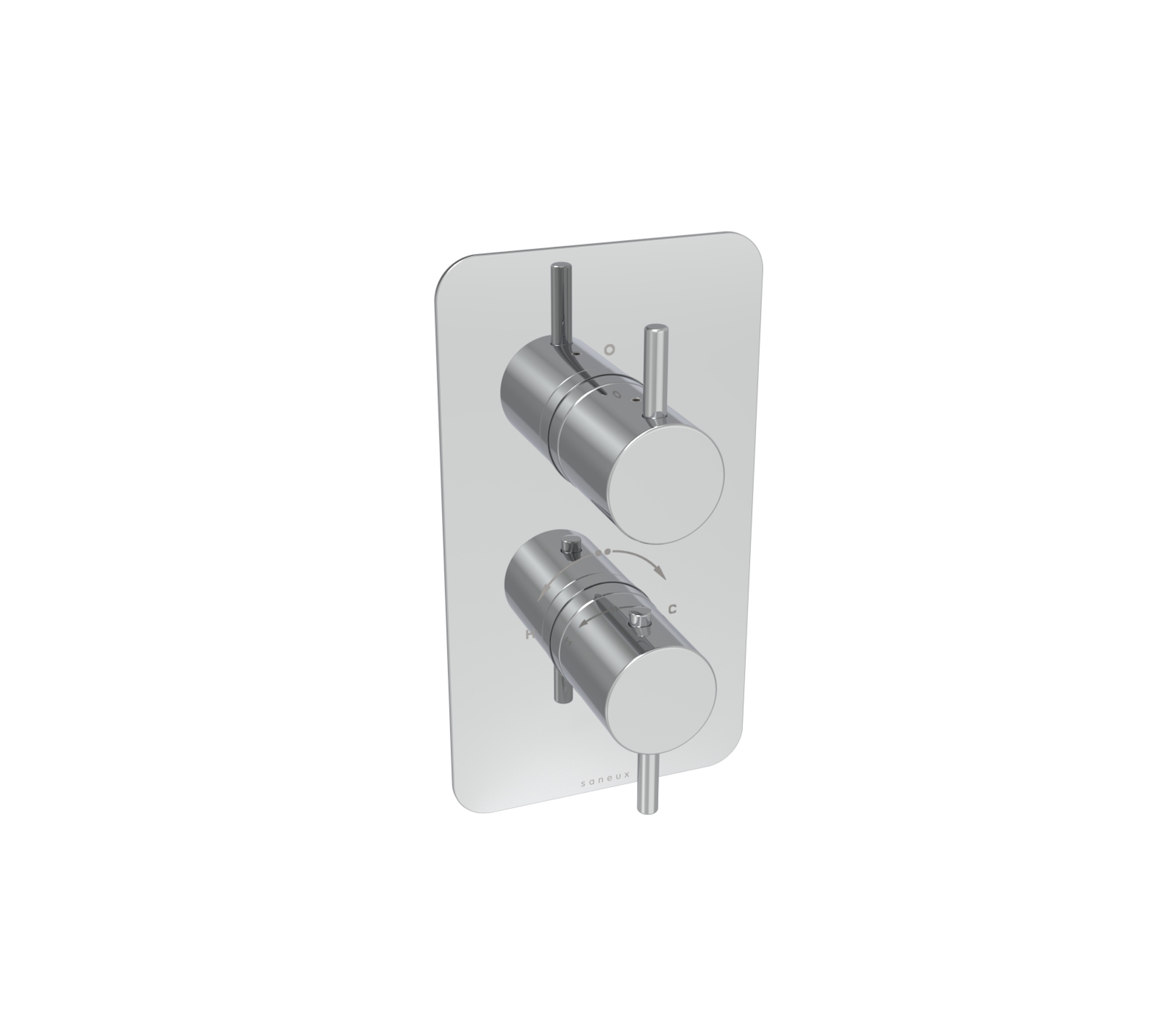 COS 1 way thermostatic shower valve kit - Chrome