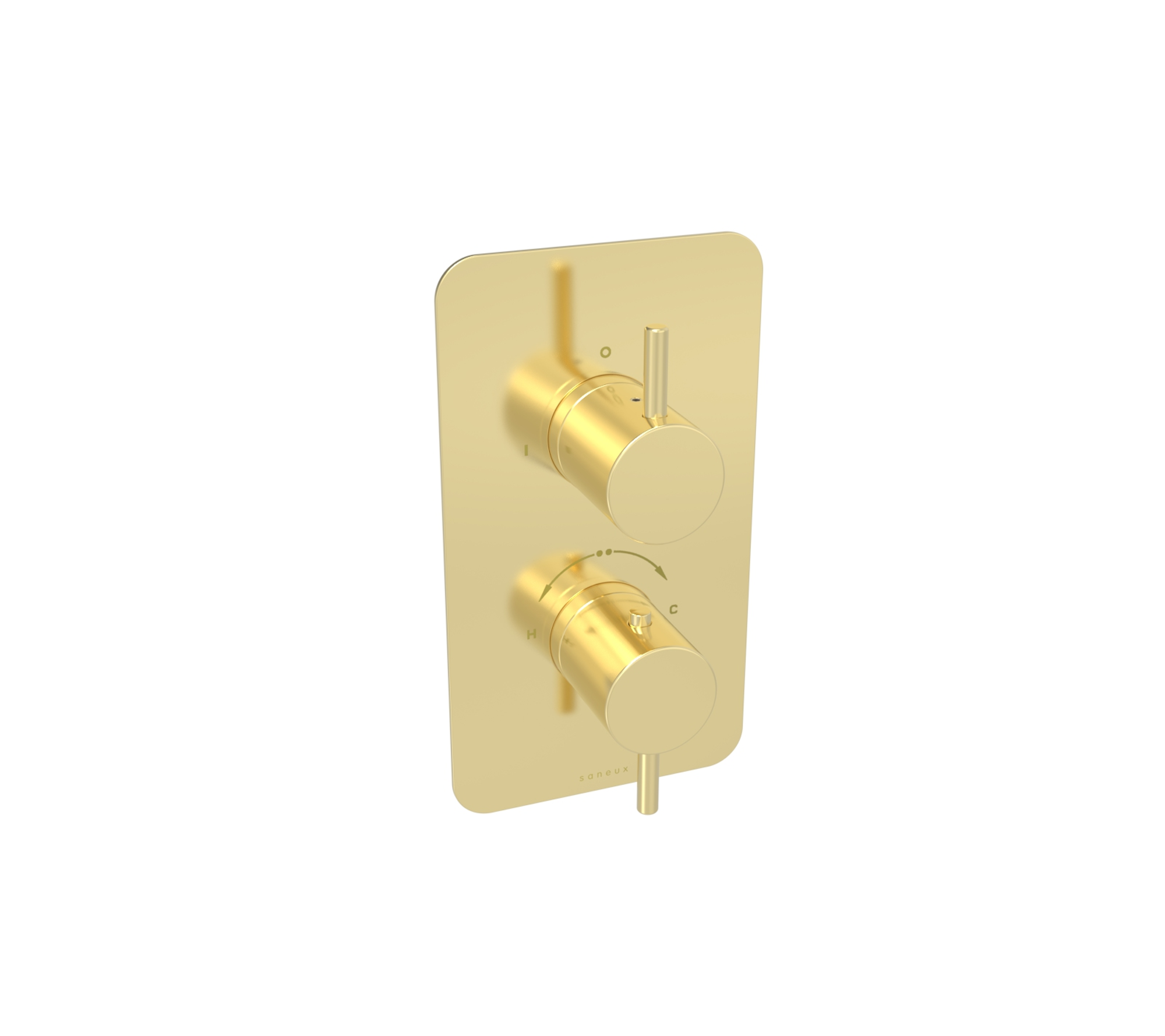 COS 2 way thermostatic shower valve kit - Brushed Brass