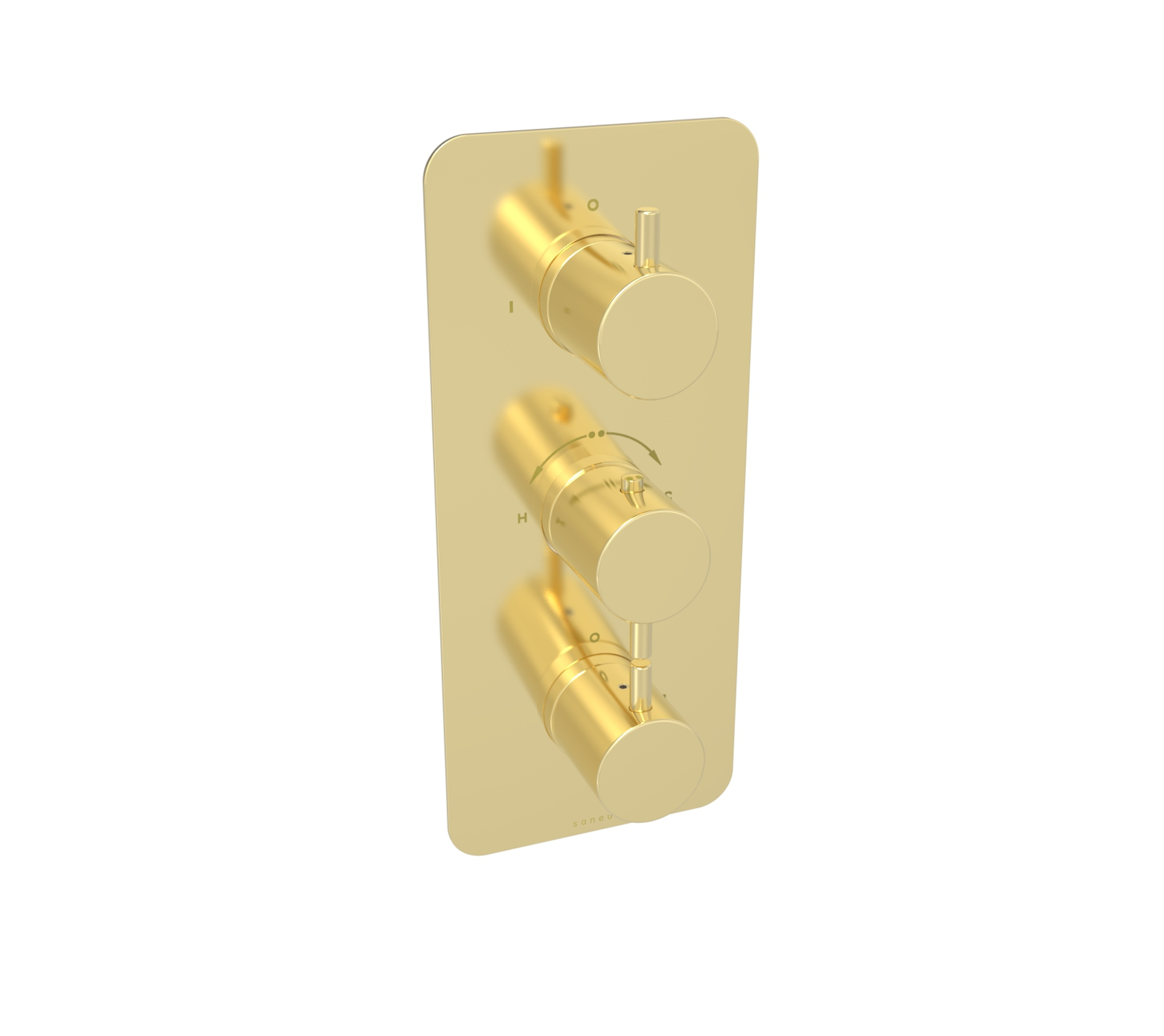 COS 3-way thermostatic shower valve kit - Brushed Brass